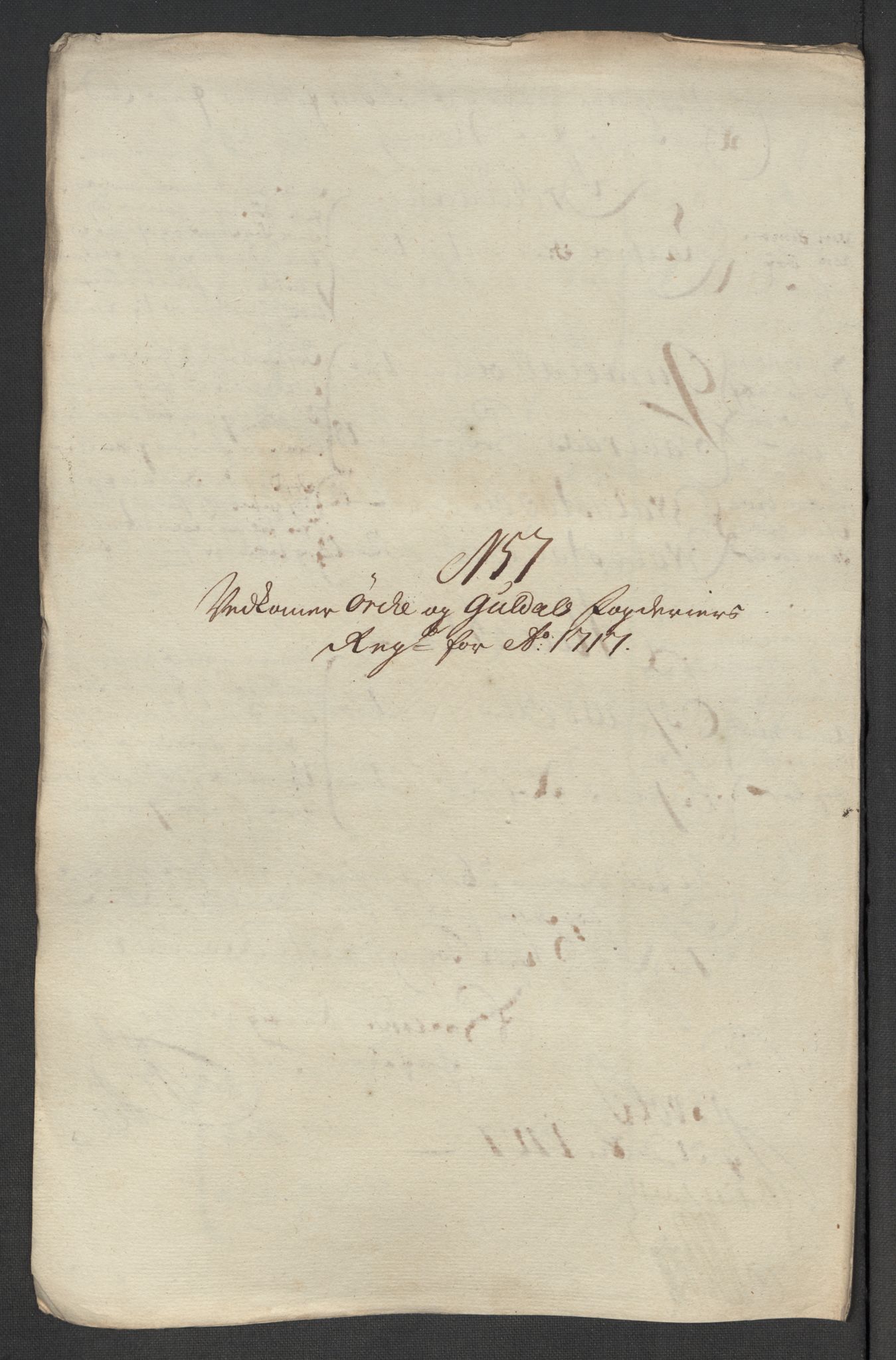 Rentekammeret inntil 1814, Reviderte regnskaper, Fogderegnskap, RA/EA-4092/R60/L3969: Fogderegnskap Orkdal og Gauldal, 1717, s. 449
