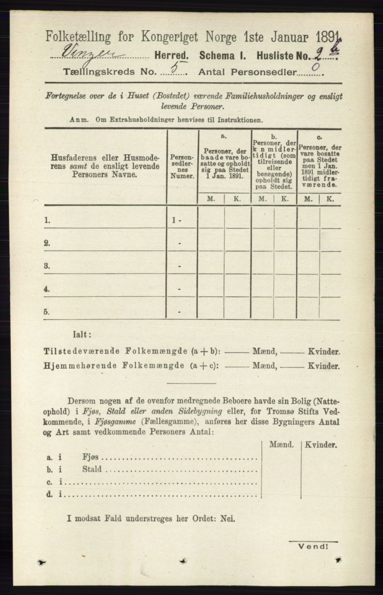 RA, Folketelling 1891 for 0421 Vinger herred, 1891, s. 1967