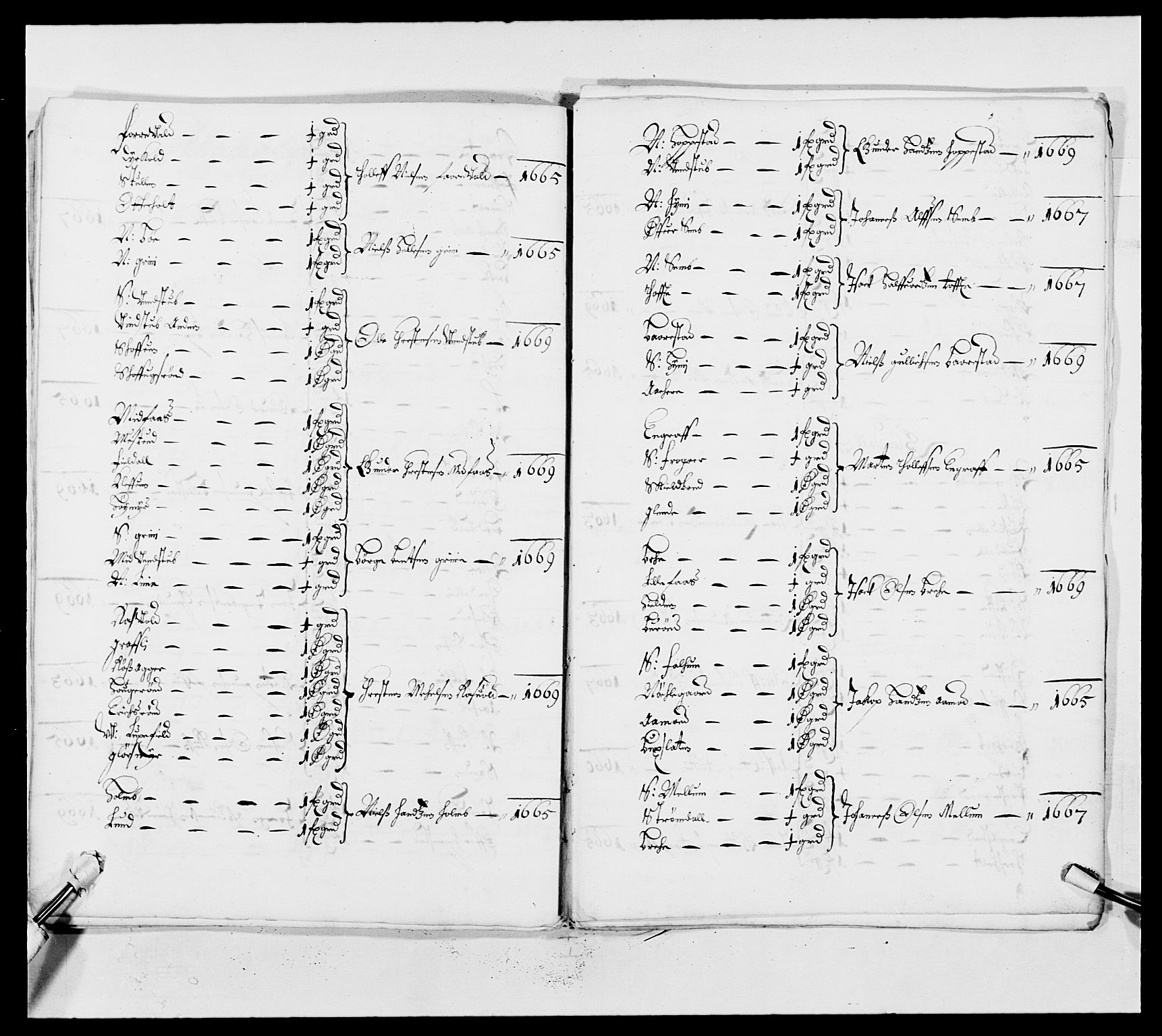 Kommanderende general (KG I) med Det norske krigsdirektorium, AV/RA-EA-5419/E/Ea/L0493: Smålenske regiment, 1643-1694, s. 254