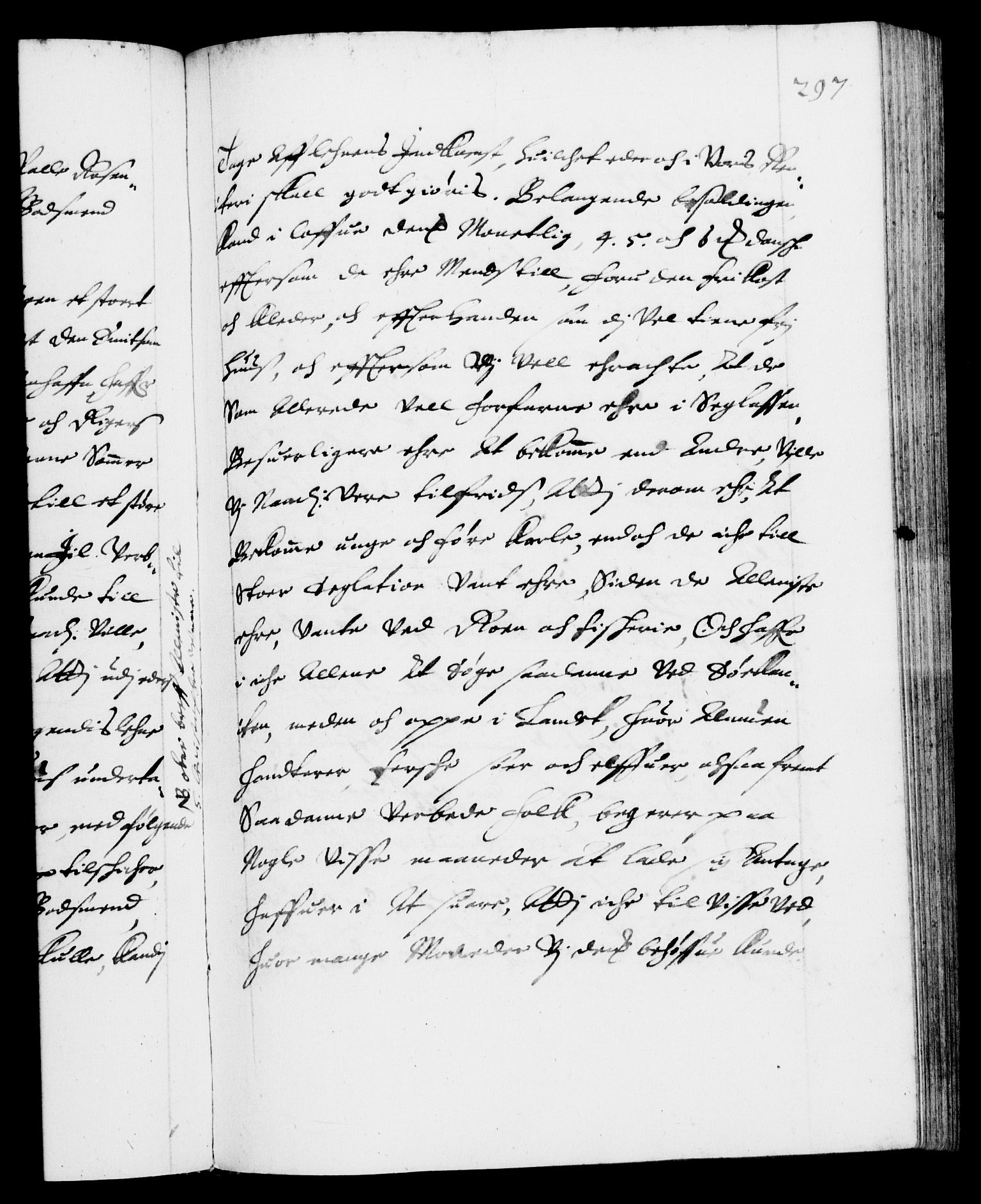 Danske Kanselli 1572-1799, AV/RA-EA-3023/F/Fc/Fca/Fcab/L0006: Norske tegnelser (mikrofilm), 1634-1639, s. 297a