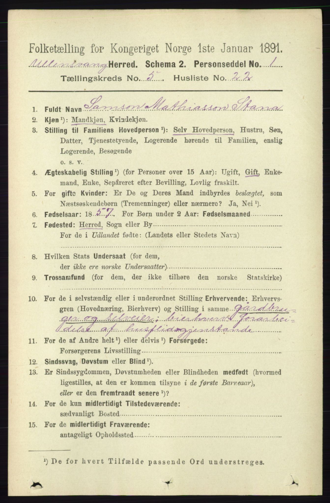 RA, Folketelling 1891 for 1230 Ullensvang herred, 1891, s. 1765