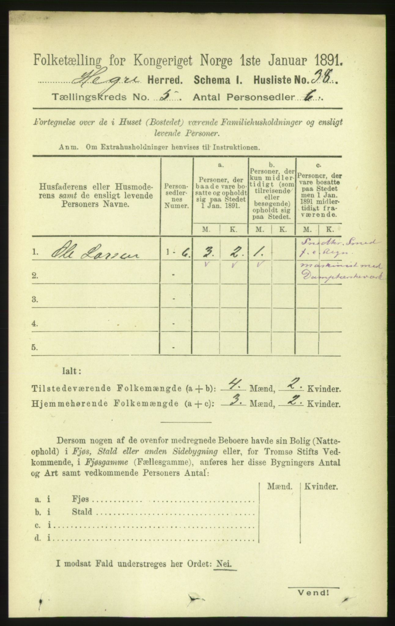 RA, Folketelling 1891 for 1712 Hegra herred, 1891, s. 1995