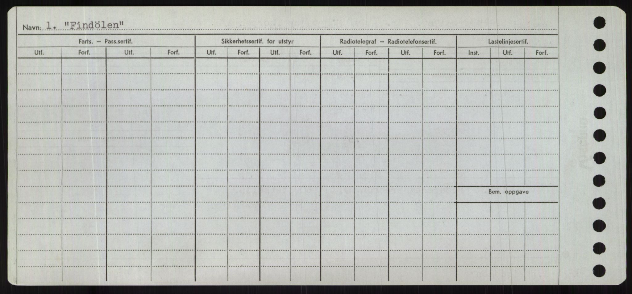 Sjøfartsdirektoratet med forløpere, Skipsmålingen, RA/S-1627/H/Hc/L0001: Lektere, A-Y, s. 190