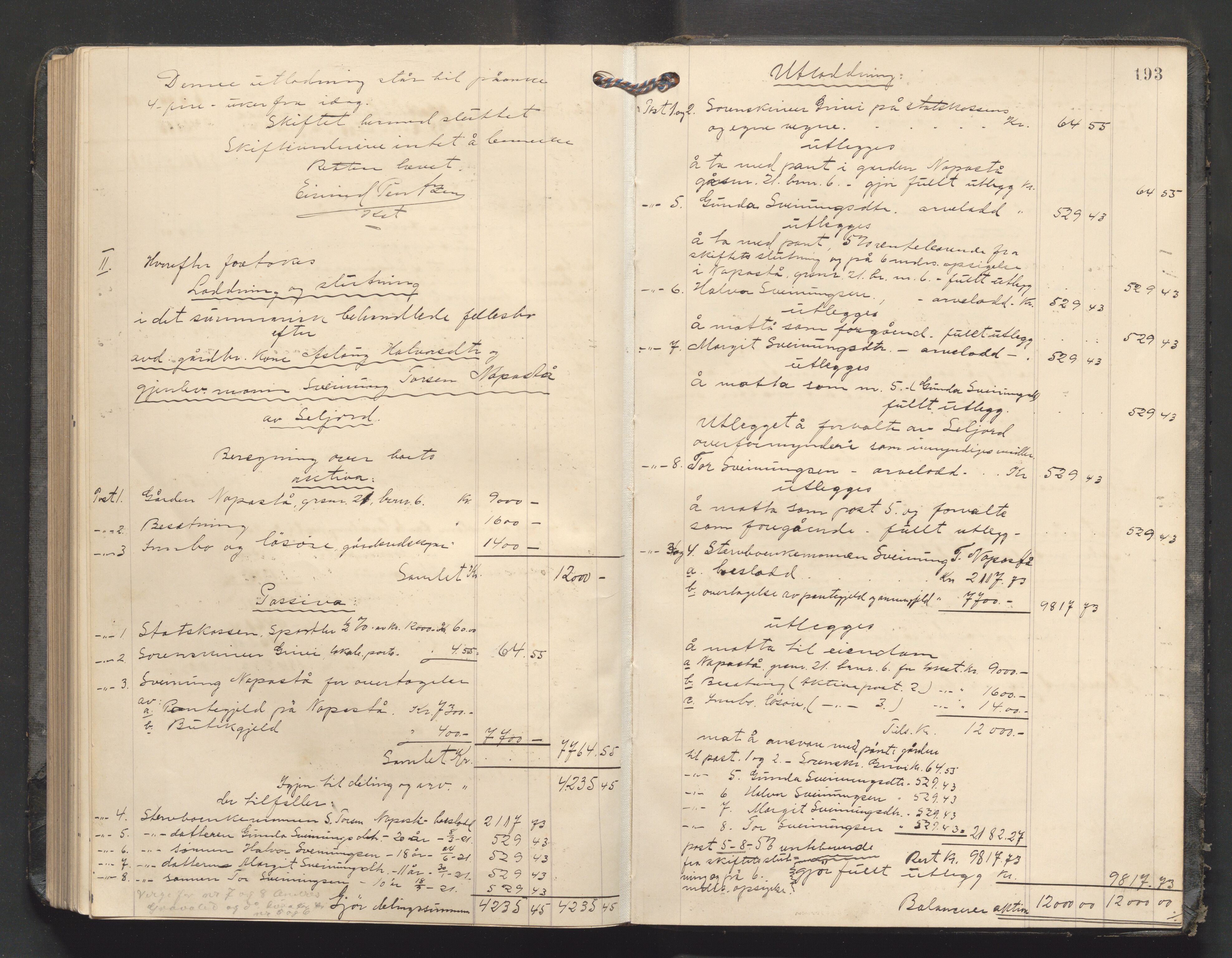 Nedre Telemark sorenskriveri, AV/SAKO-A-135/H/Hb/Hbe/L0008: Skifteutlodningsprotokoll, 1916-1922, s. 192b-193a
