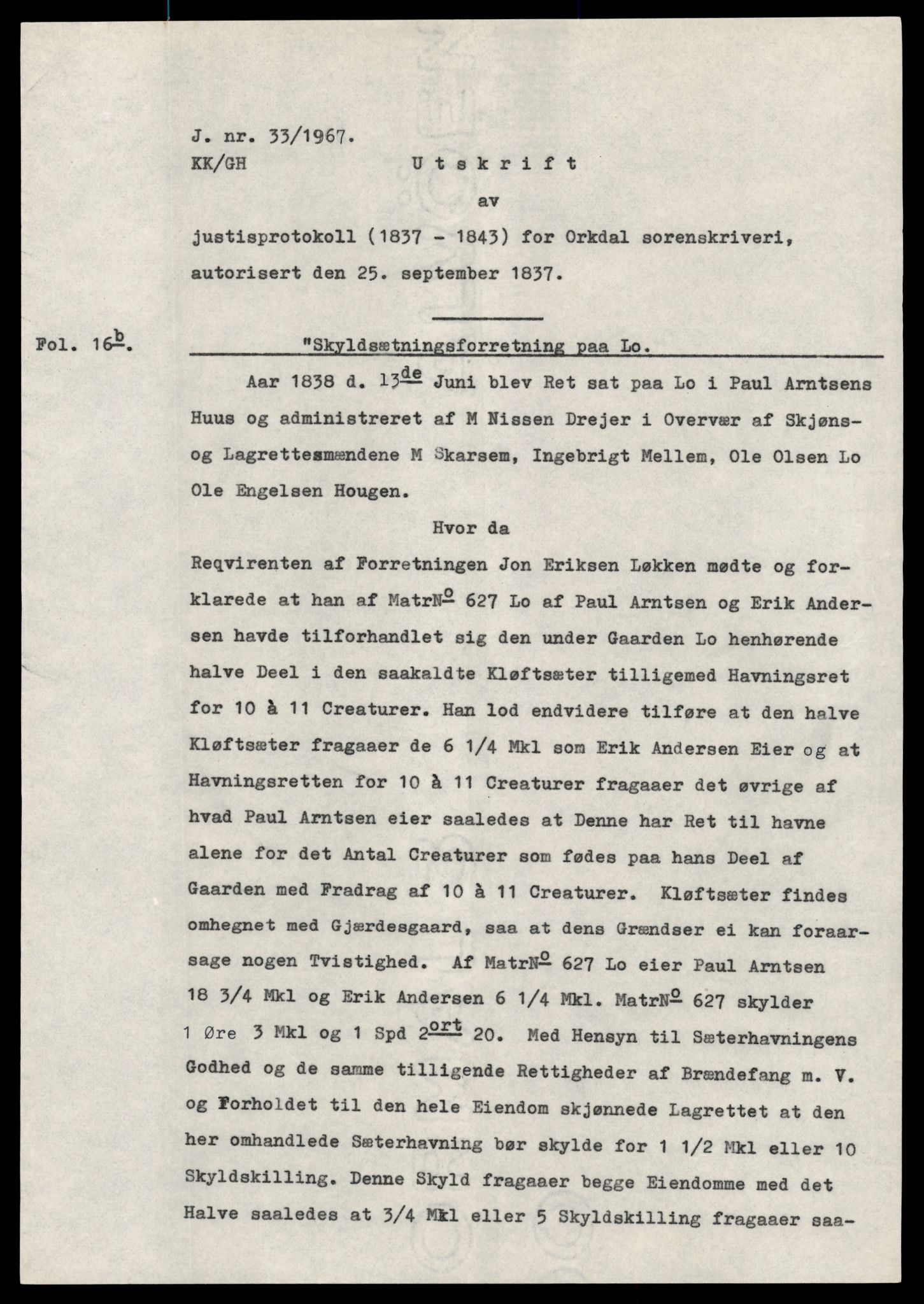 Statsarkivet i Trondheim, AV/SAT-A-4183/J/Jg/L0014: Tingbok 16 - , 1837-1866