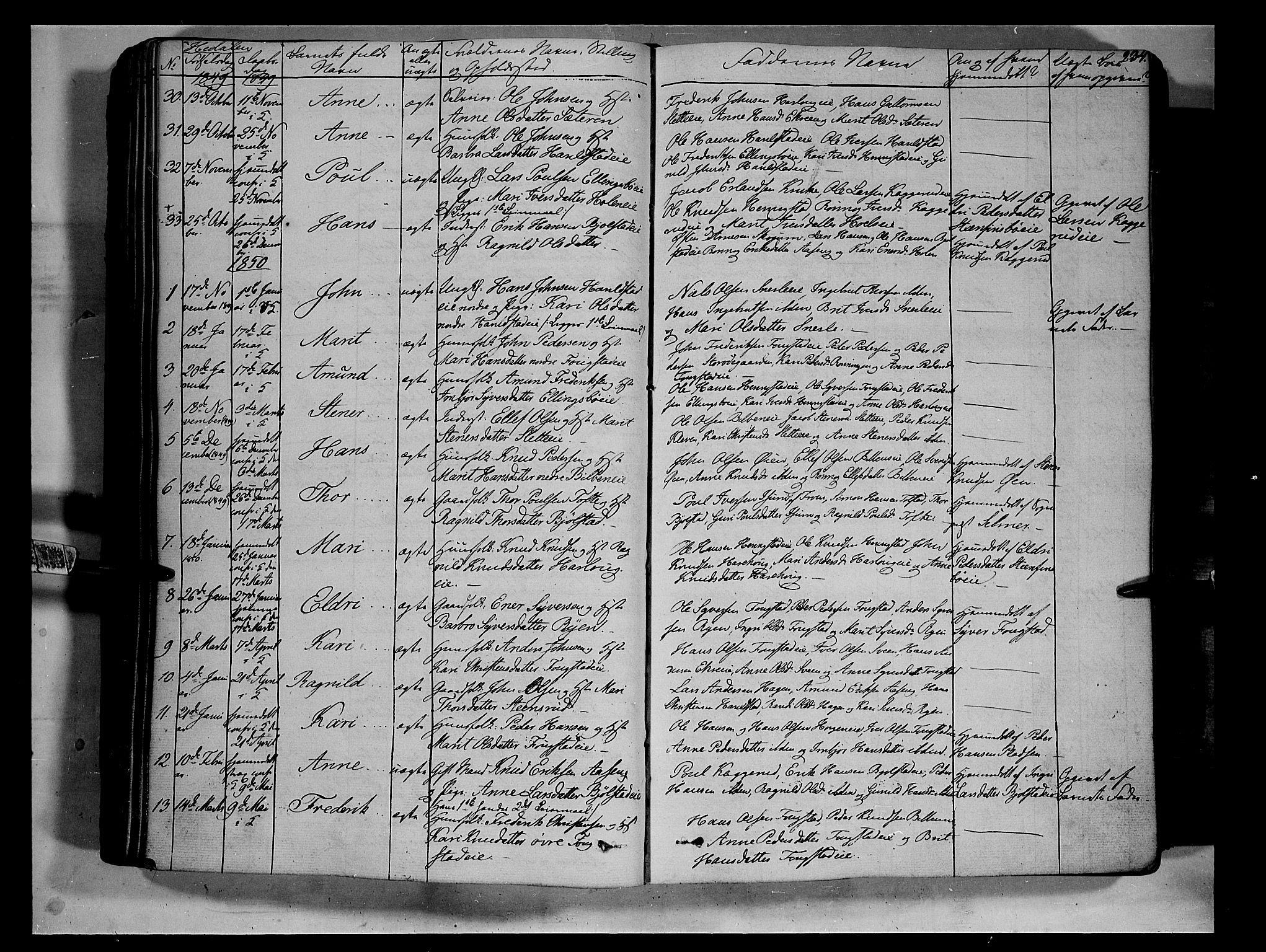 Vågå prestekontor, AV/SAH-PREST-076/H/Ha/Haa/L0005: Ministerialbok nr. 5 /2, 1842-1856, s. 234