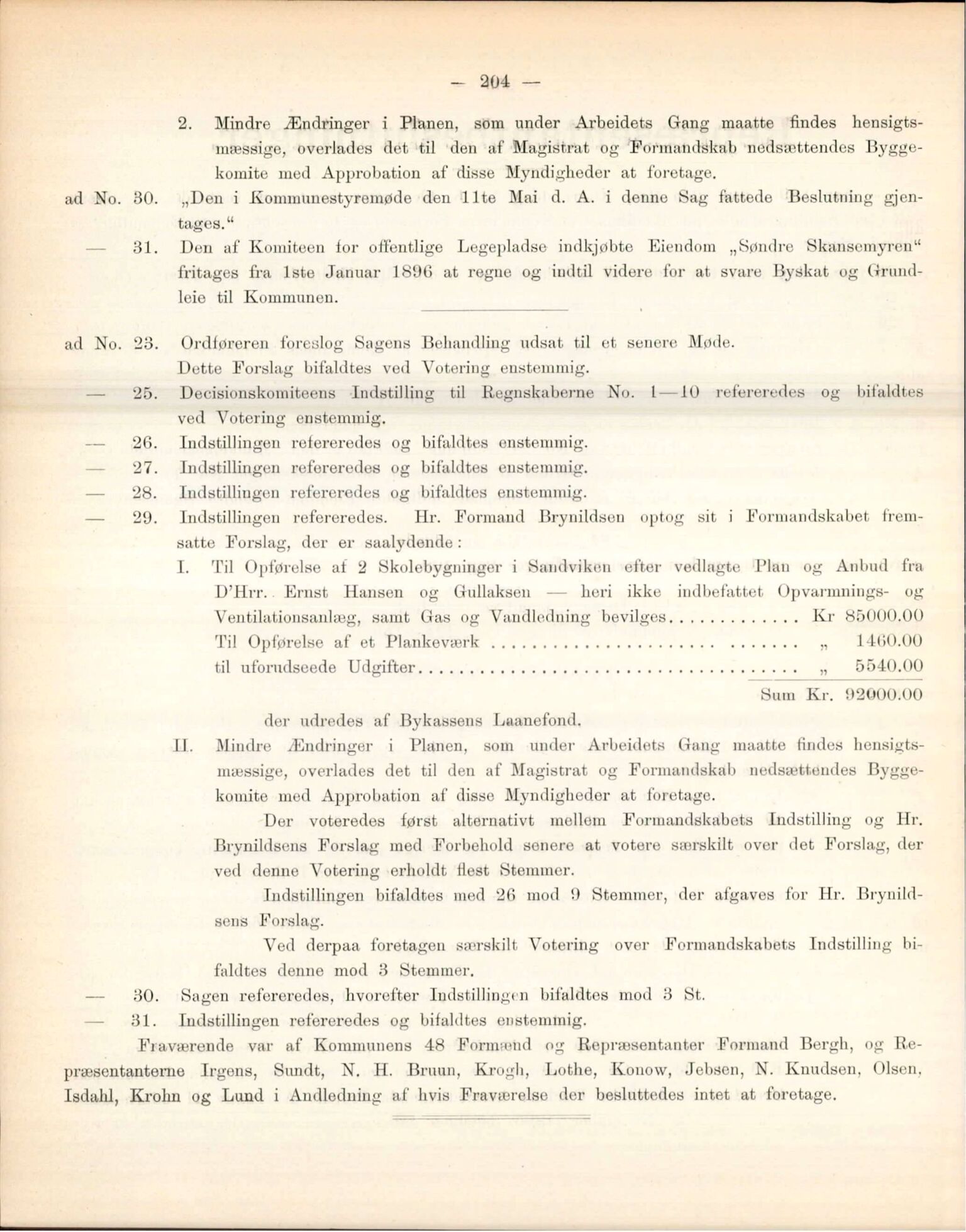 Bergen kommune. Formannskapet, BBA/A-0003/Ad/L0053: Bergens Kommuneforhandlinger, bind I, 1896