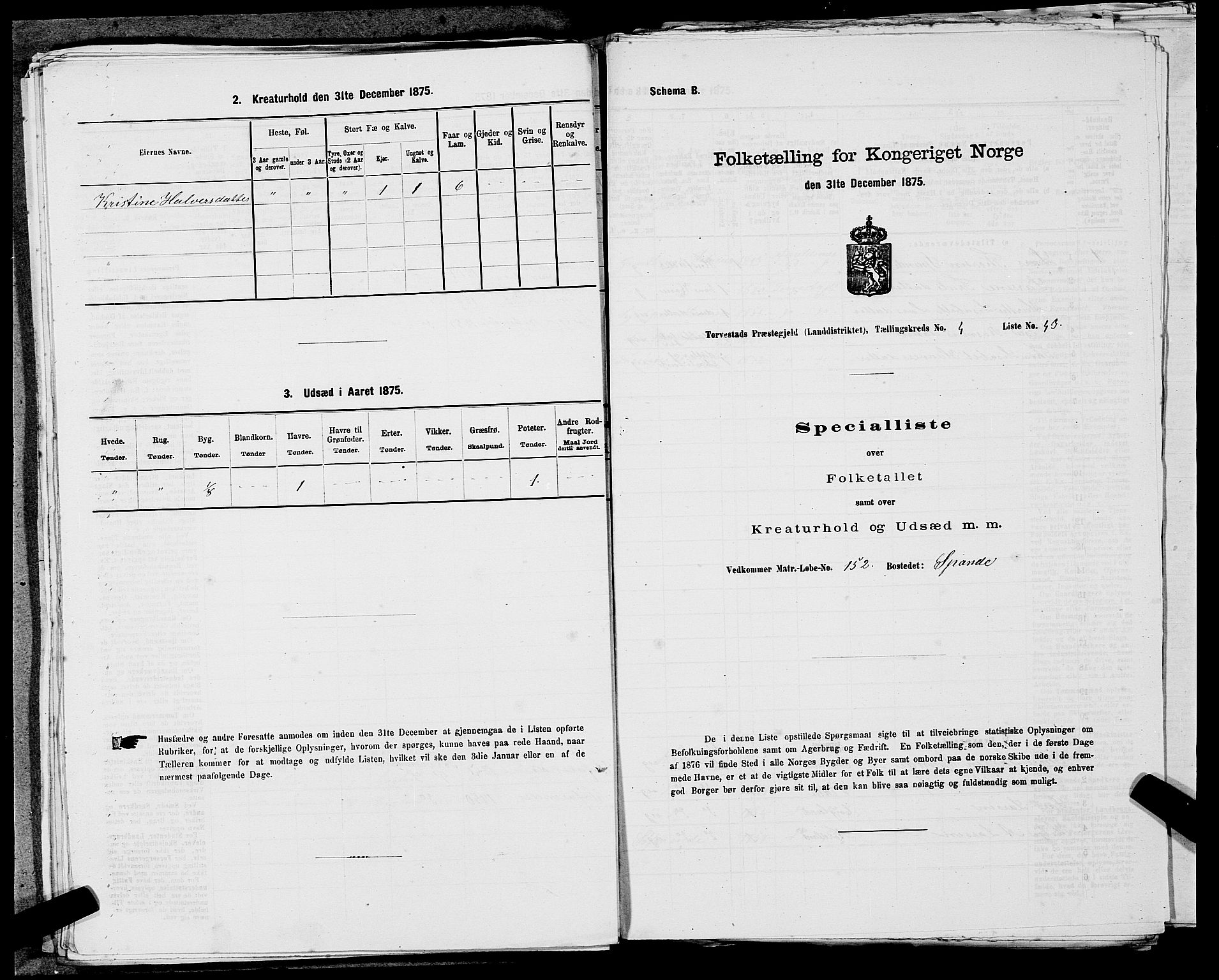 SAST, Folketelling 1875 for 1152L Torvastad prestegjeld, Torvastad sokn, Skåre sokn og Utsira sokn, 1875, s. 623