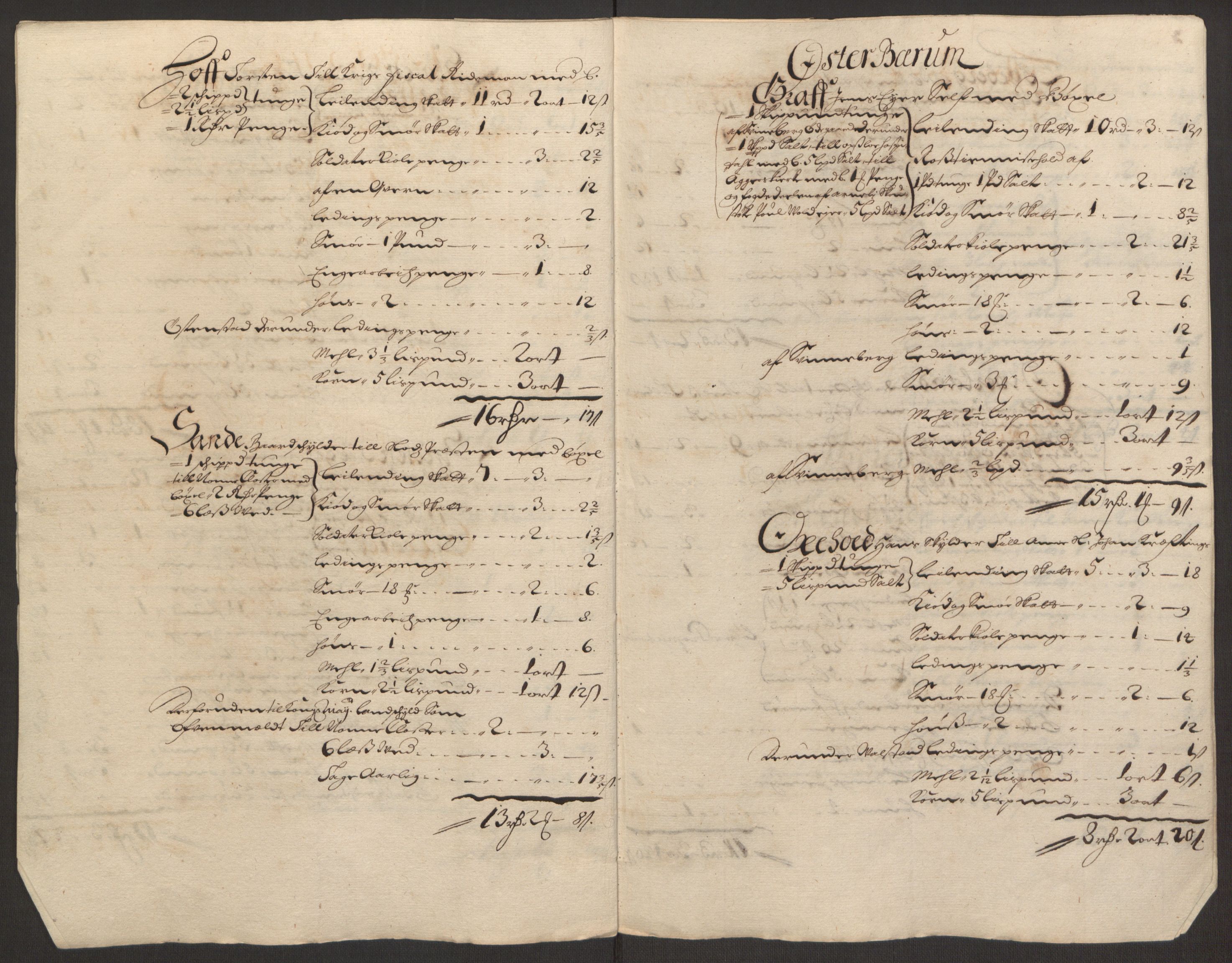Rentekammeret inntil 1814, Reviderte regnskaper, Fogderegnskap, AV/RA-EA-4092/R10/L0438: Fogderegnskap Aker og Follo, 1694, s. 226