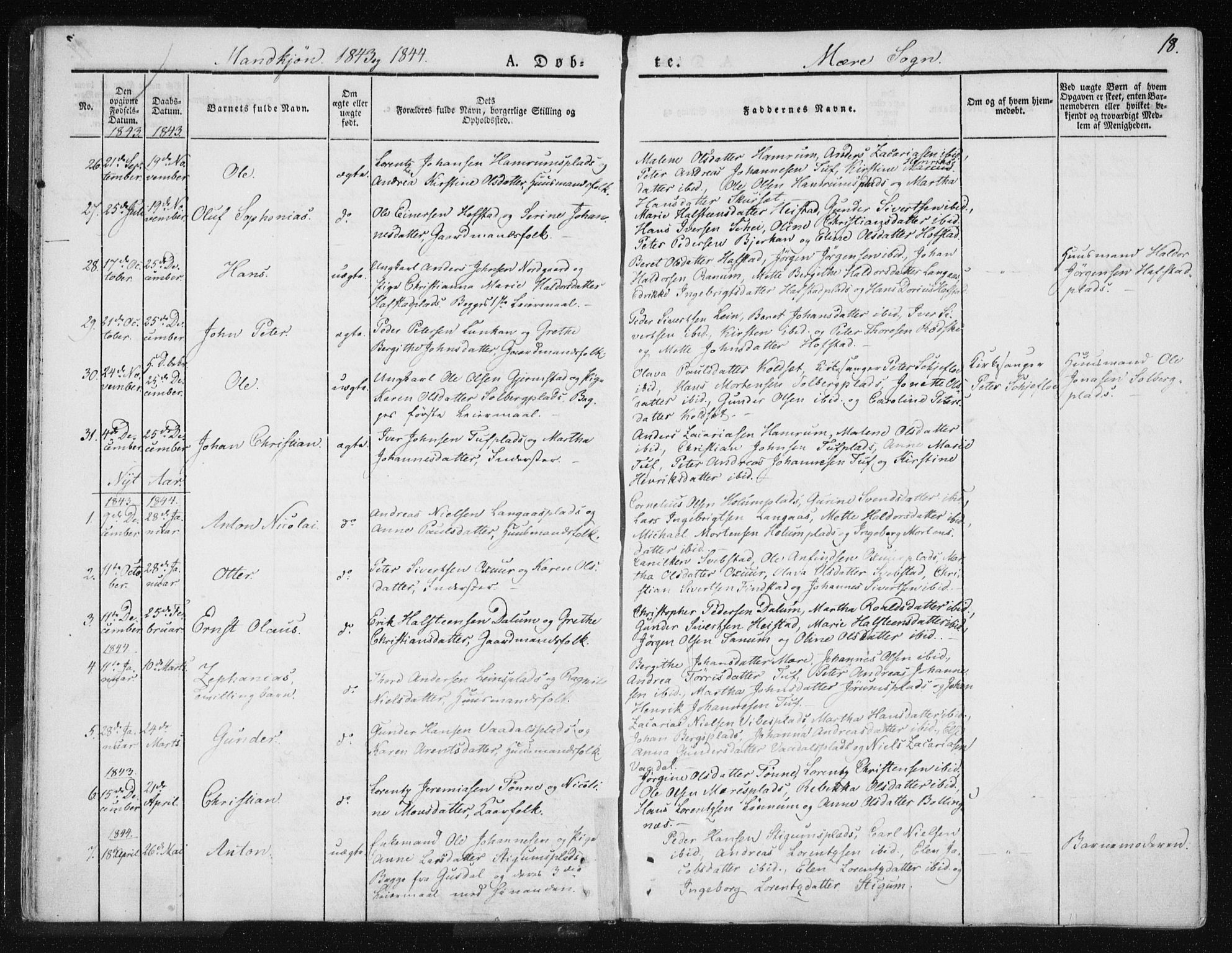 Ministerialprotokoller, klokkerbøker og fødselsregistre - Nord-Trøndelag, SAT/A-1458/735/L0339: Ministerialbok nr. 735A06 /1, 1836-1848, s. 18