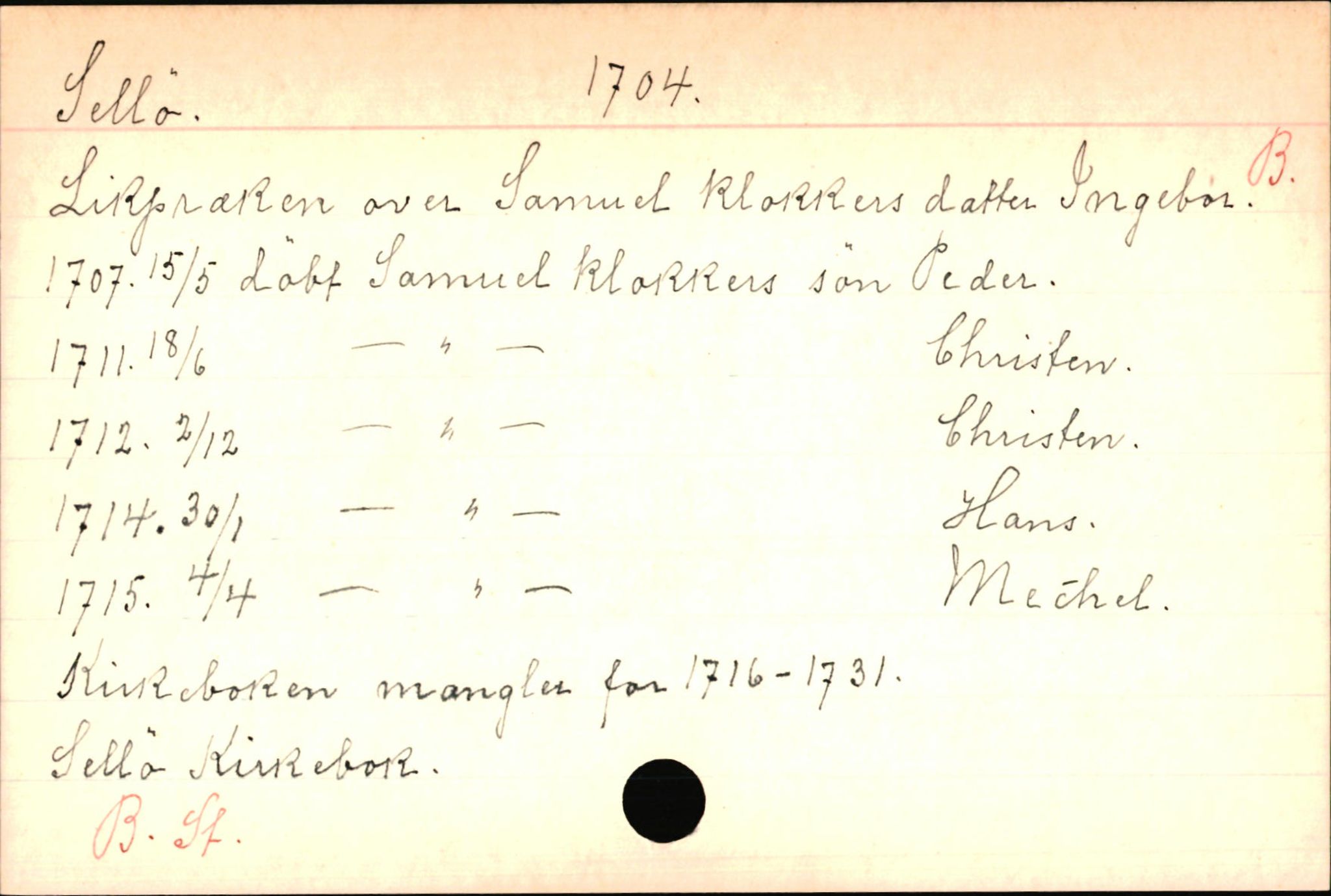 Haugen, Johannes - lærer, AV/SAB-SAB/PA-0036/01/L0001: Om klokkere og lærere, 1521-1904, s. 9507