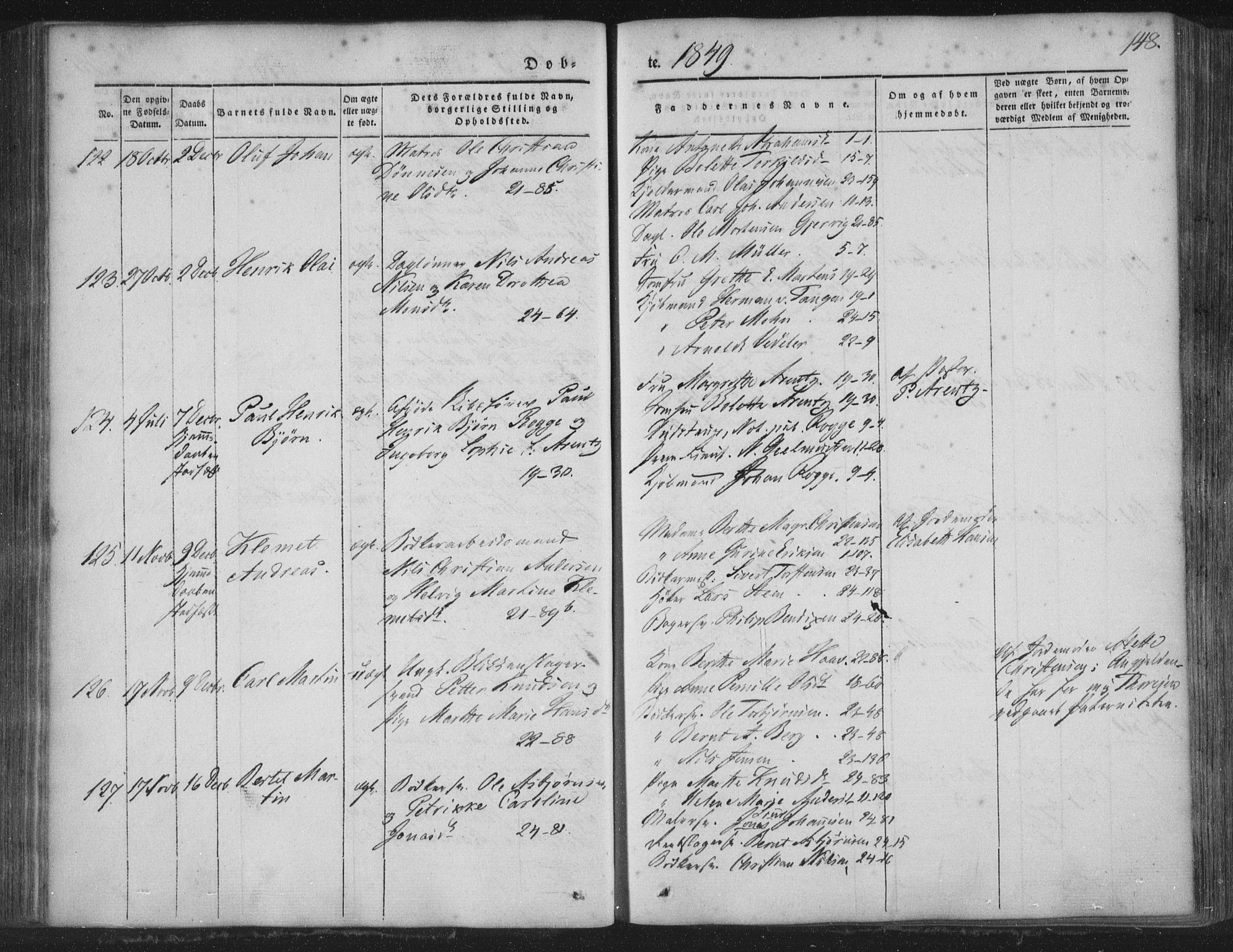 Korskirken sokneprestembete, AV/SAB-A-76101/H/Haa/L0016: Ministerialbok nr. B 2, 1841-1851, s. 148