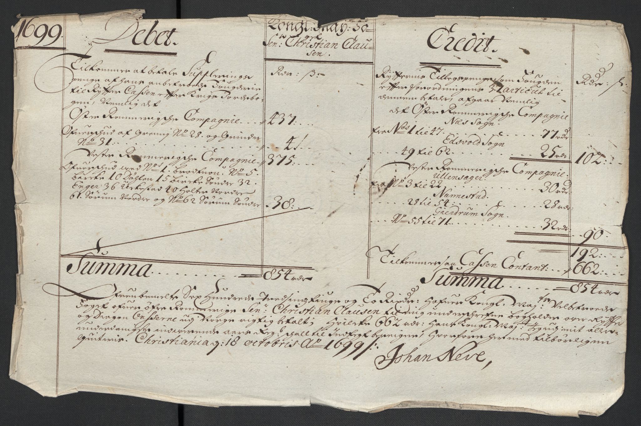 Rentekammeret inntil 1814, Reviderte regnskaper, Fogderegnskap, AV/RA-EA-4092/R12/L0711: Fogderegnskap Øvre Romerike, 1699, s. 292