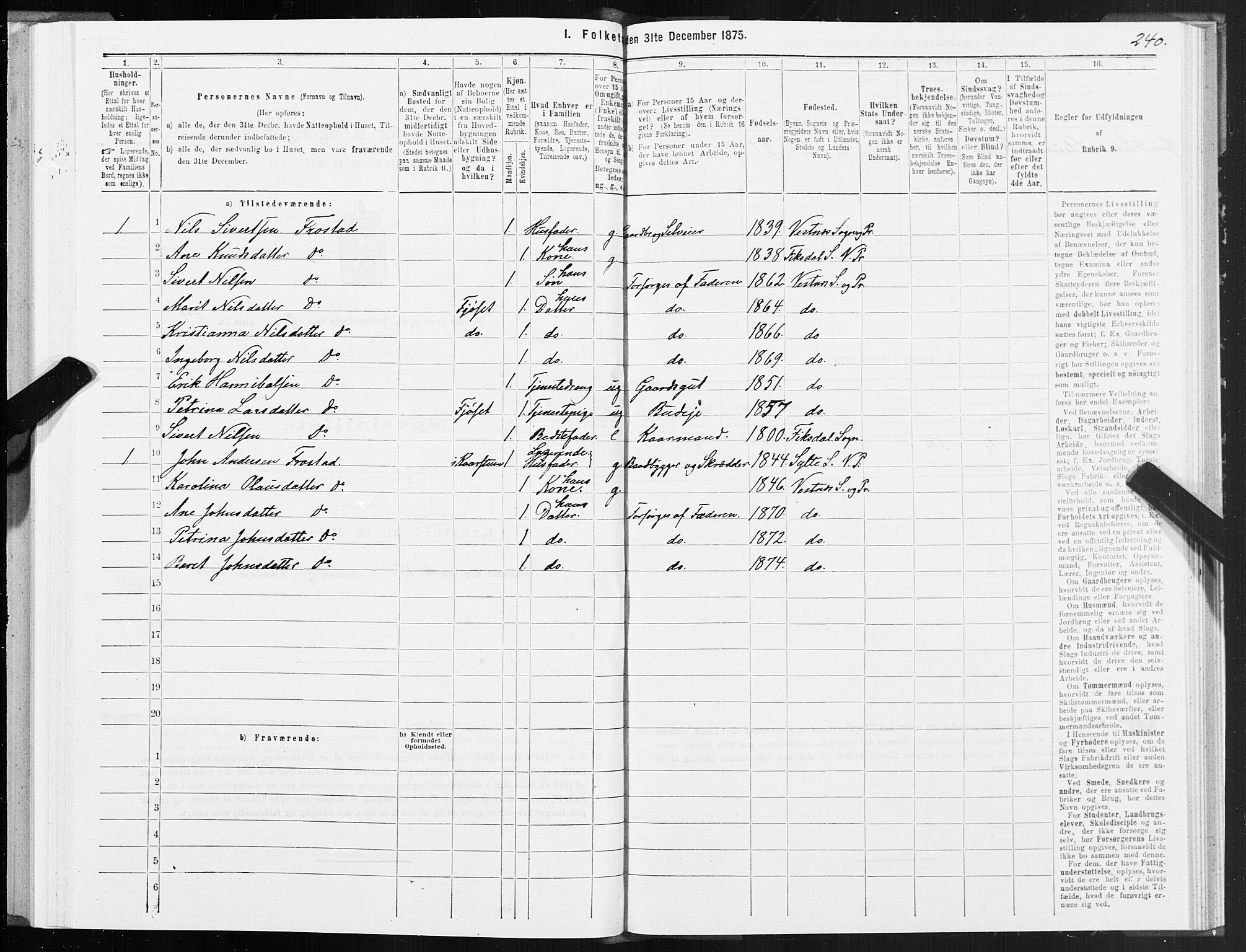 SAT, Folketelling 1875 for 1535P Vestnes prestegjeld, 1875, s. 3240