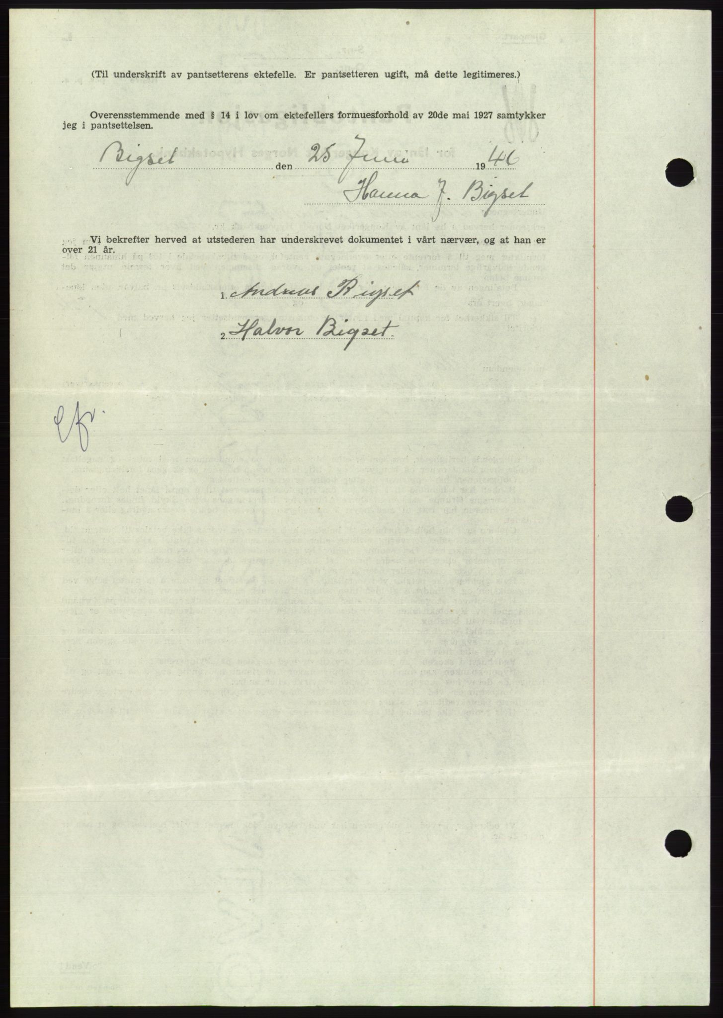 Søre Sunnmøre sorenskriveri, AV/SAT-A-4122/1/2/2C/L0114: Pantebok nr. 1-2B, 1943-1947, Dagboknr: 685/1946