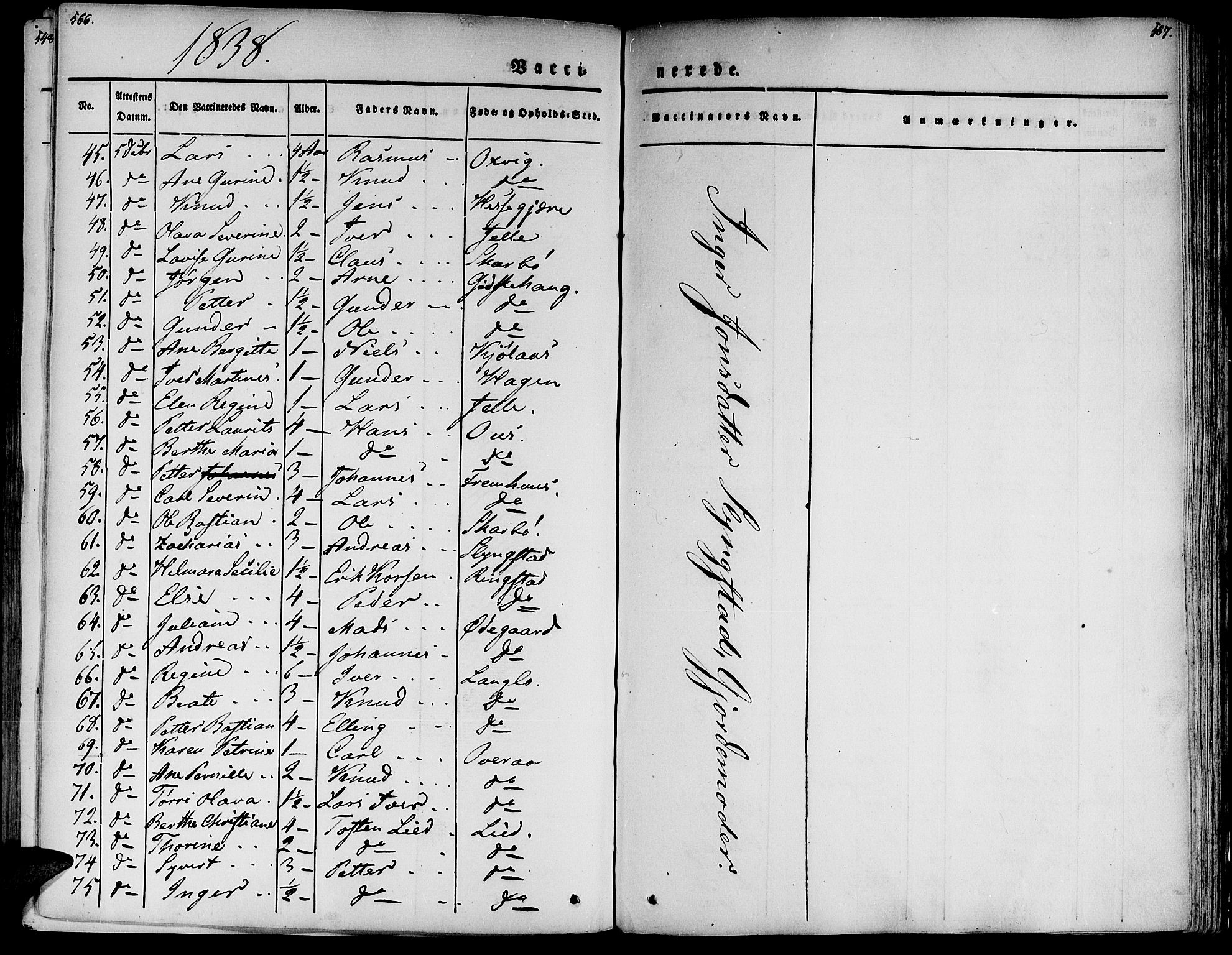 Ministerialprotokoller, klokkerbøker og fødselsregistre - Møre og Romsdal, AV/SAT-A-1454/520/L0274: Ministerialbok nr. 520A04, 1827-1864, s. 566-567