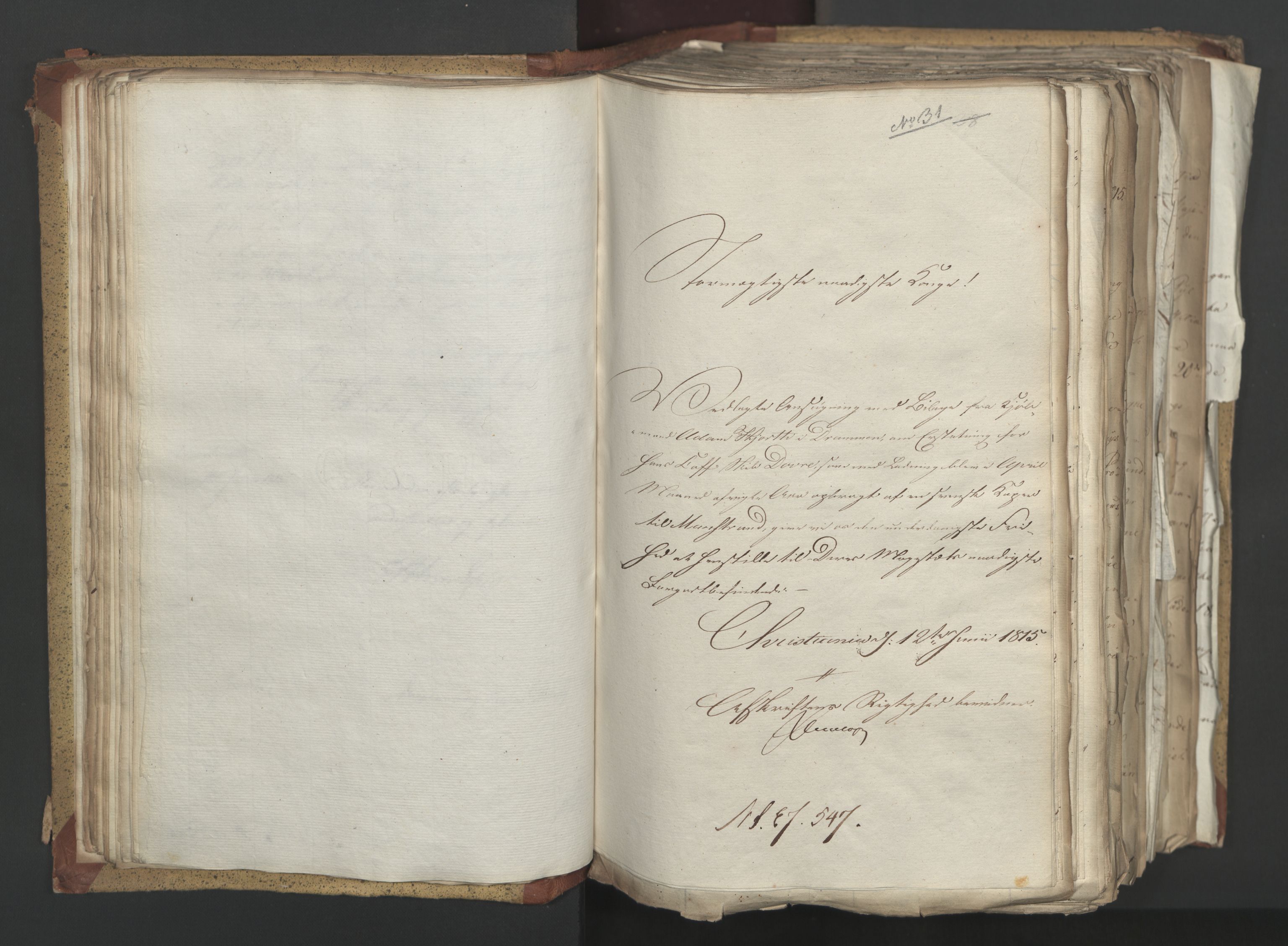 Statsrådsavdelingen i Stockholm, AV/RA-S-1003/D/Da/L0003: Regjeringsinnstillinger nr. 519-787, 1815, s. 72