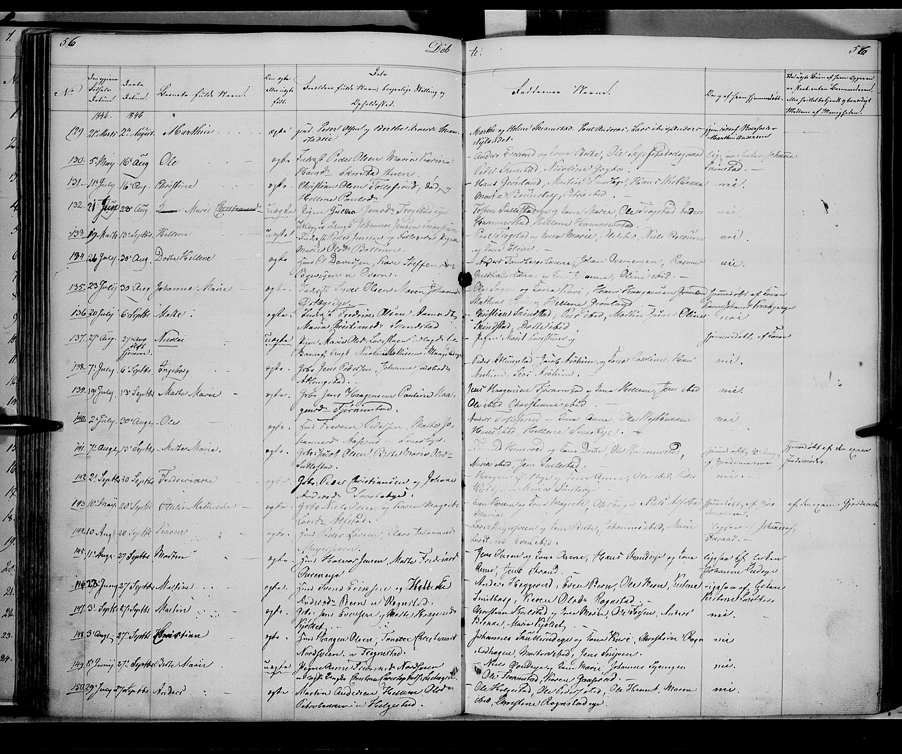 Østre Toten prestekontor, AV/SAH-PREST-104/H/Ha/Haa/L0002: Ministerialbok nr. 2, 1840-1847, s. 56