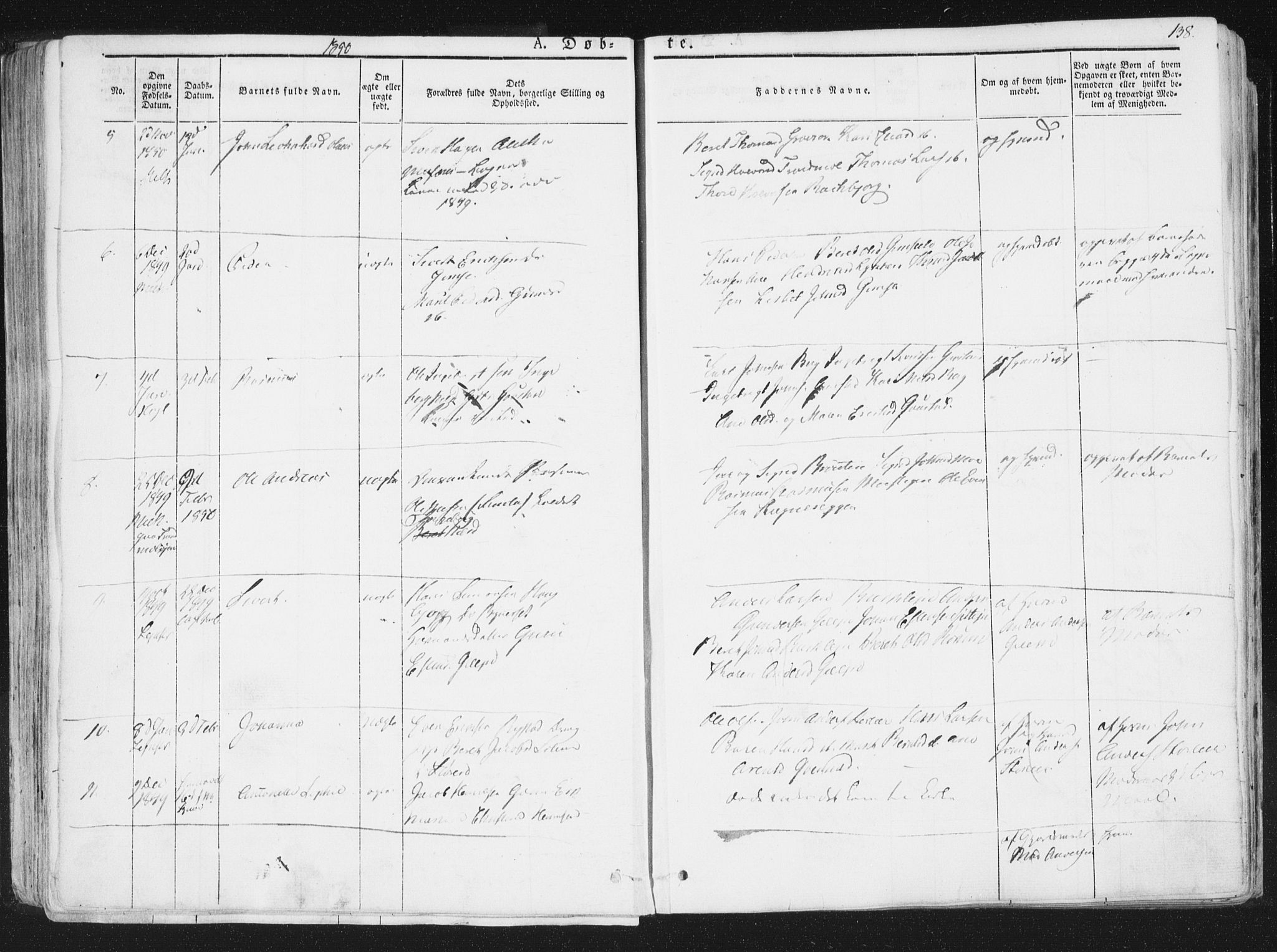 Ministerialprotokoller, klokkerbøker og fødselsregistre - Sør-Trøndelag, SAT/A-1456/691/L1074: Ministerialbok nr. 691A06, 1842-1852, s. 138