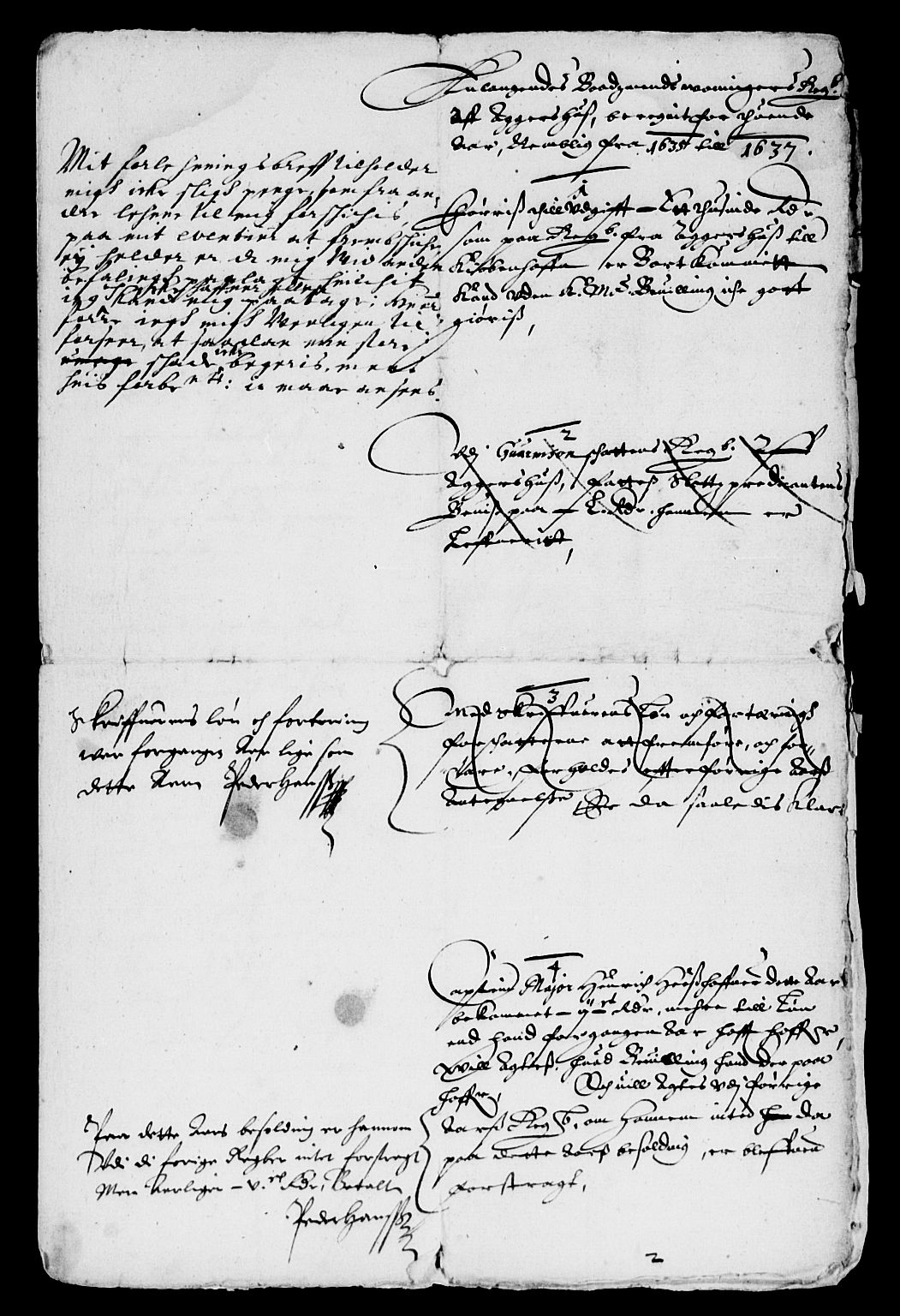 Rentekammeret inntil 1814, Reviderte regnskaper, Lensregnskaper, RA/EA-5023/R/Rb/Rba/L0132: Akershus len, 1635-1638