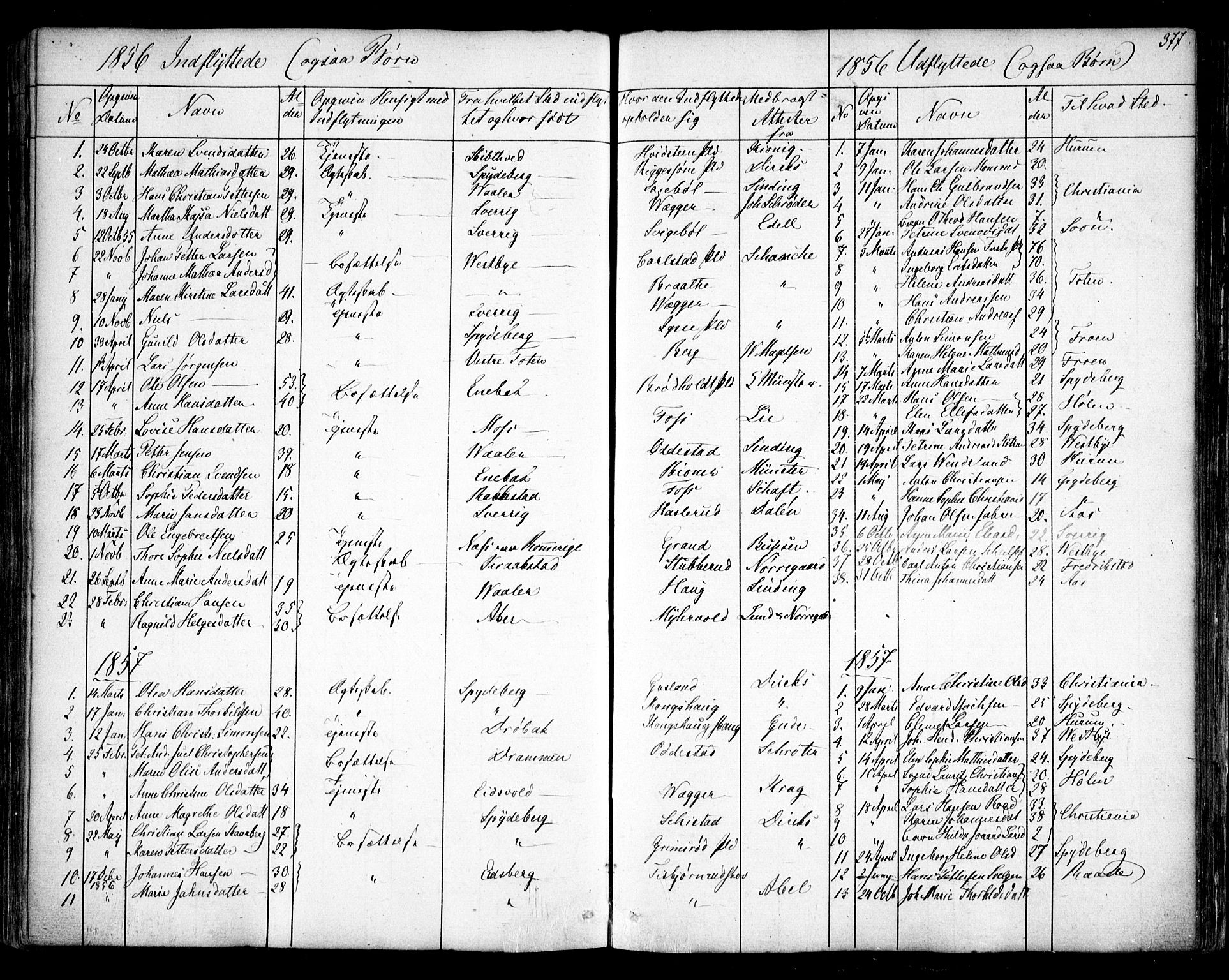 Hobøl prestekontor Kirkebøker, AV/SAO-A-2002/F/Fa/L0003: Ministerialbok nr. I 3, 1842-1864, s. 377