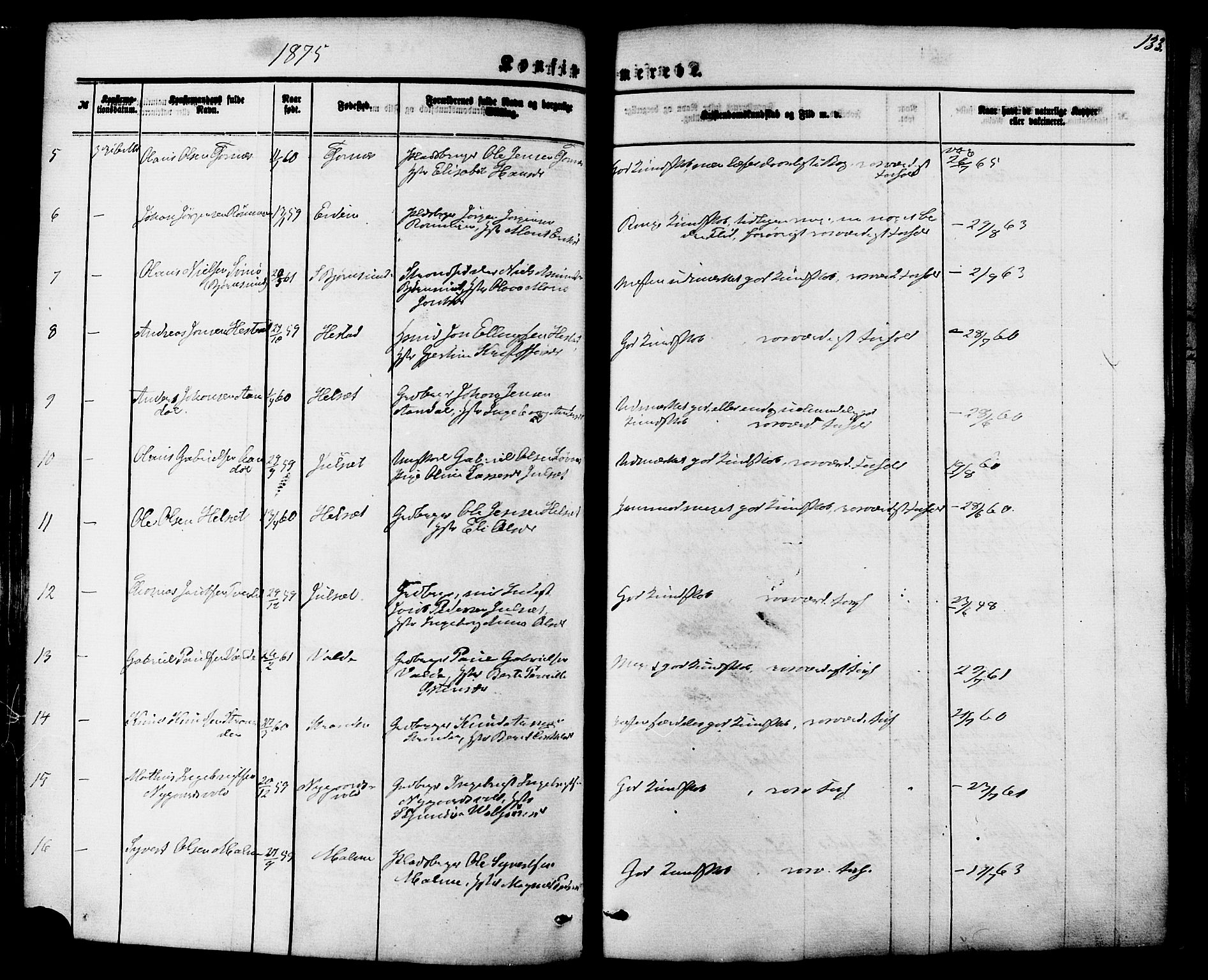 Ministerialprotokoller, klokkerbøker og fødselsregistre - Møre og Romsdal, AV/SAT-A-1454/565/L0749: Ministerialbok nr. 565A03, 1871-1886, s. 133