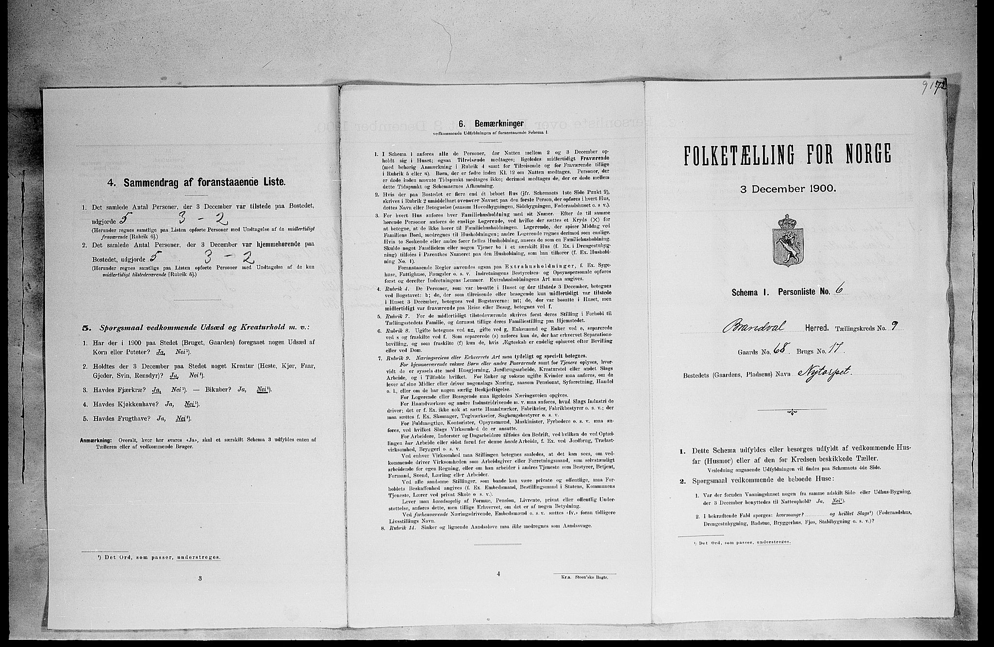 SAH, Folketelling 1900 for 0422 Brandval herred, 1900, s. 1155