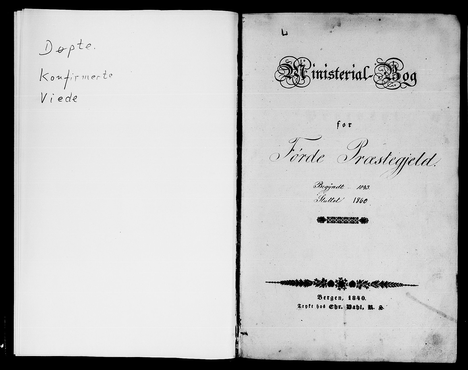 Førde sokneprestembete, SAB/A-79901/H/Haa/Haaa/L0007: Ministerialbok nr. A 7, 1843-1860