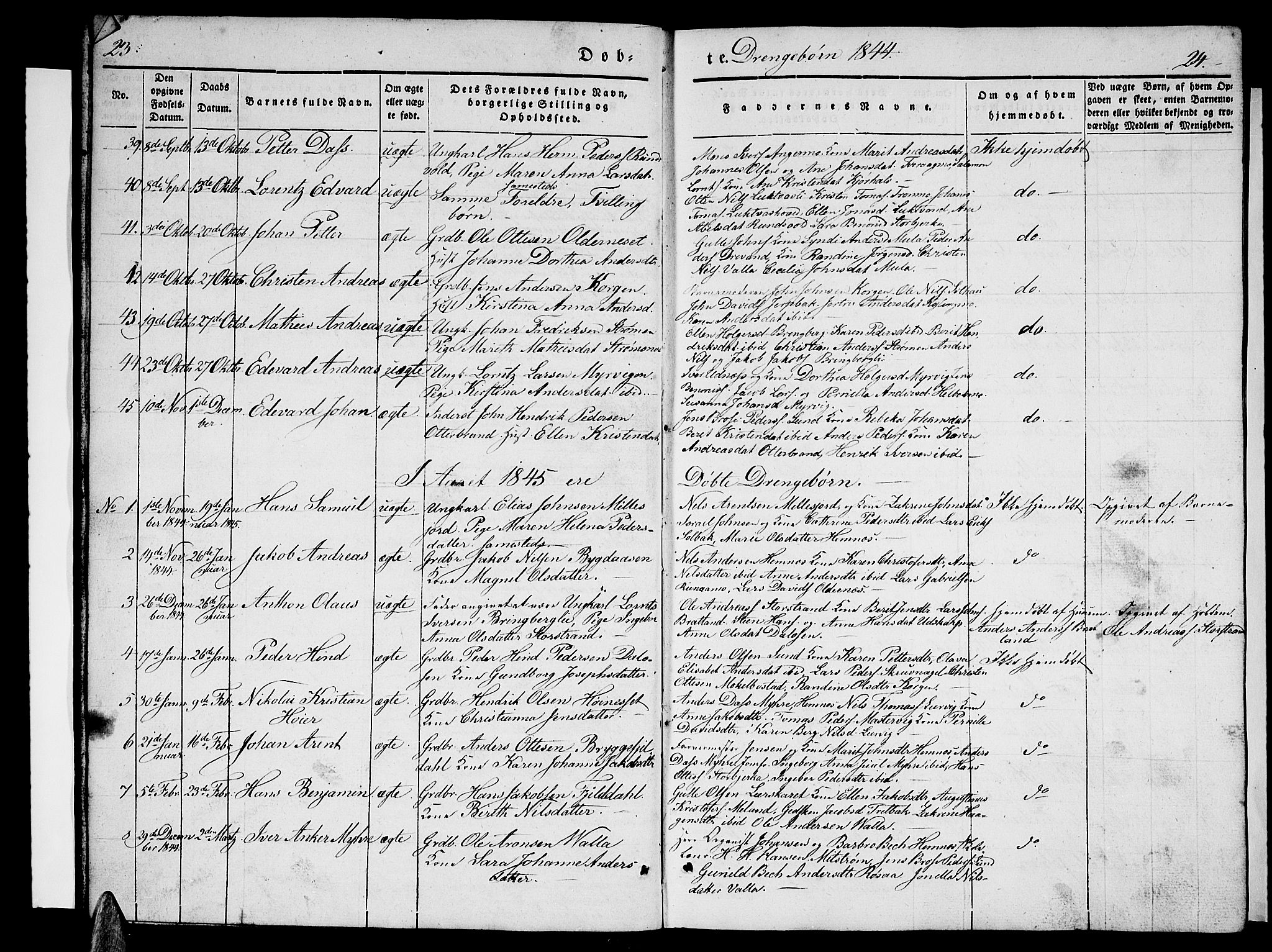 Ministerialprotokoller, klokkerbøker og fødselsregistre - Nordland, AV/SAT-A-1459/825/L0364: Klokkerbok nr. 825C01, 1841-1863, s. 23-24