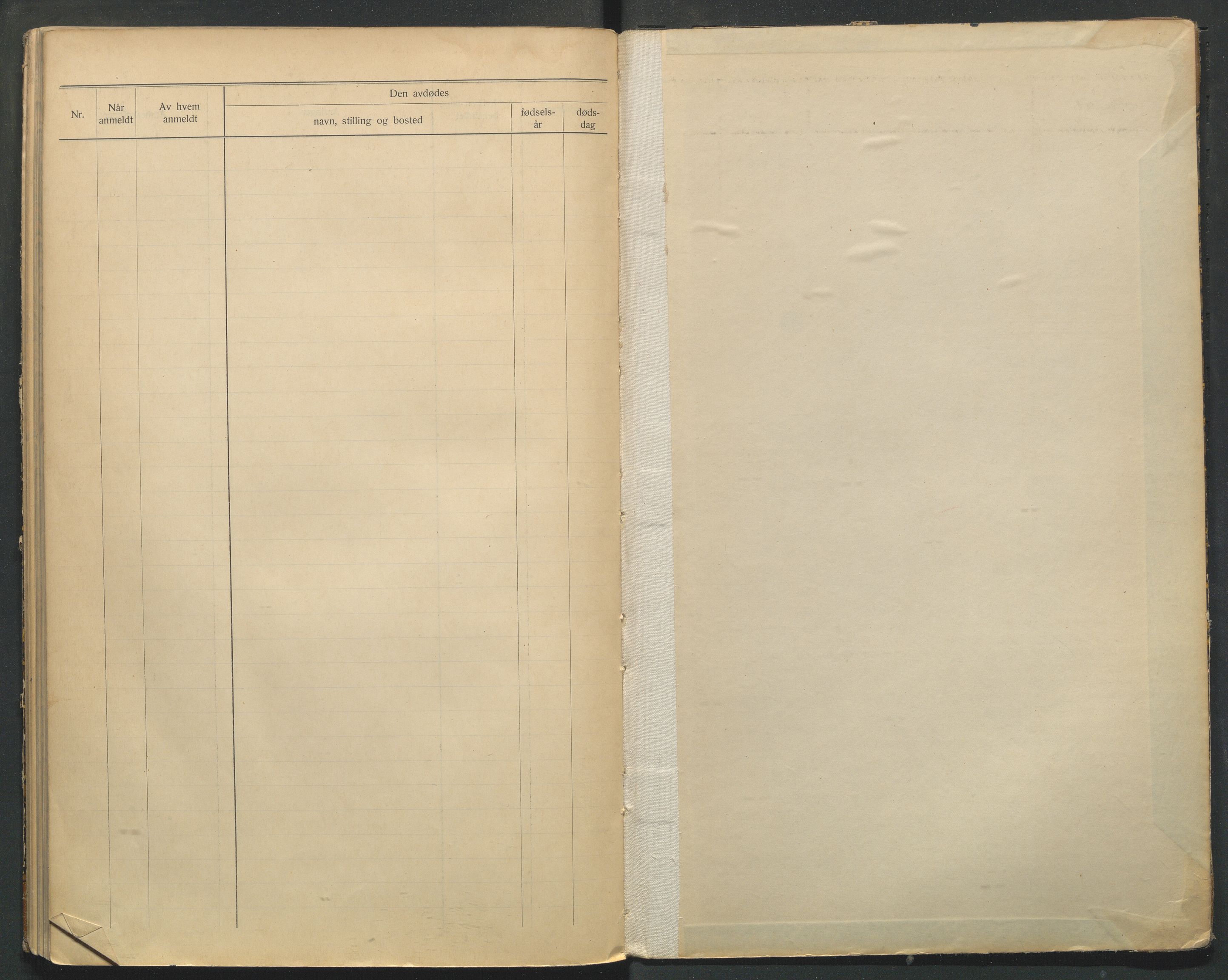 Vestre Slidre lensmannskontor, AV/SAH-LOV-019/H/Ha/Haa/L0002: Dødsfallsprotokoll, 1922-1933