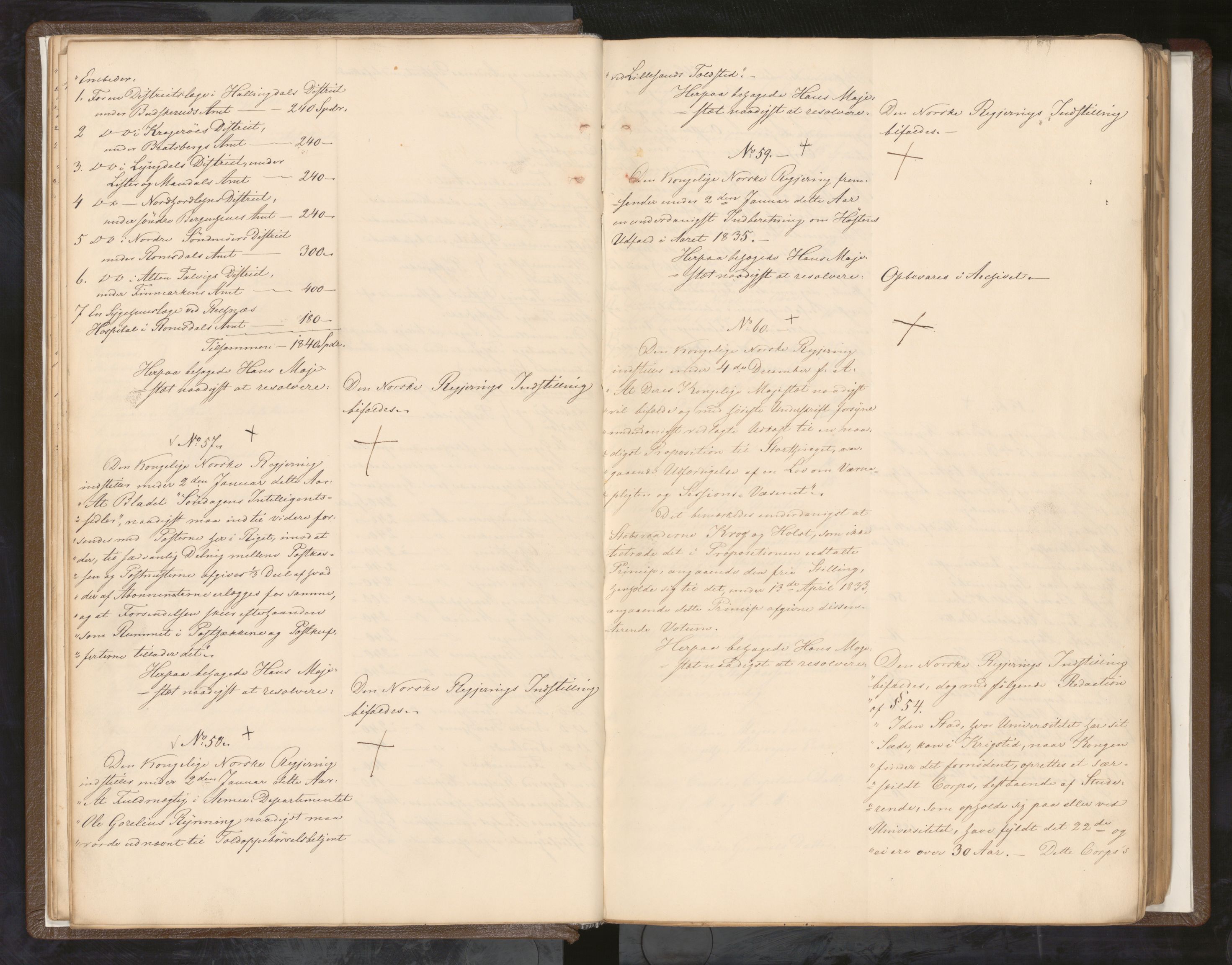 Statsrådssekretariatet, AV/RA-S-1001/A/Ab/L0042: Kgl. res. nr. 1-631, 1. halvår, 1836