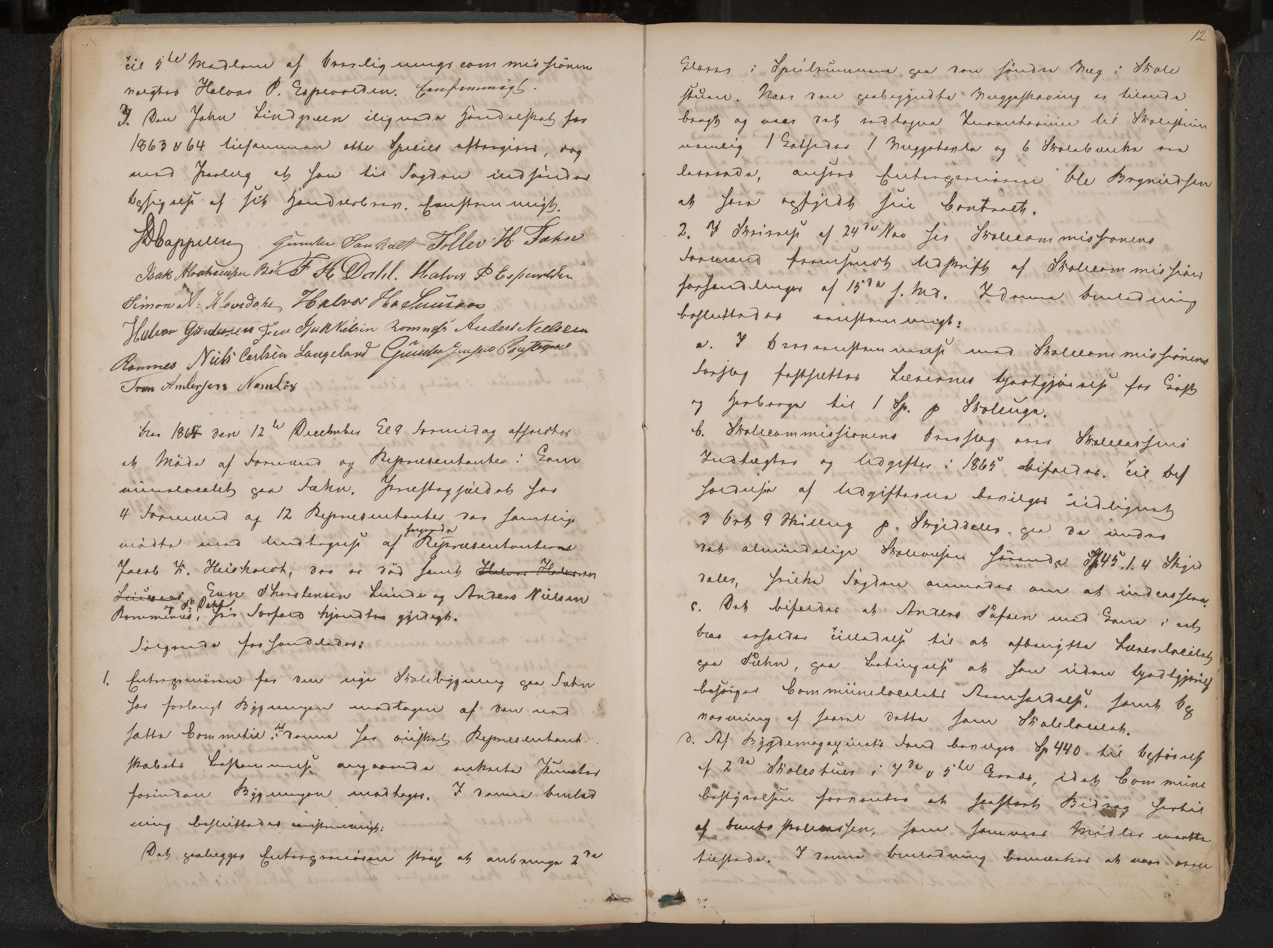 Holla formannskap og sentraladministrasjon, IKAK/0819021-1/A/L0002: Møtebok, 1864-1880, s. 12