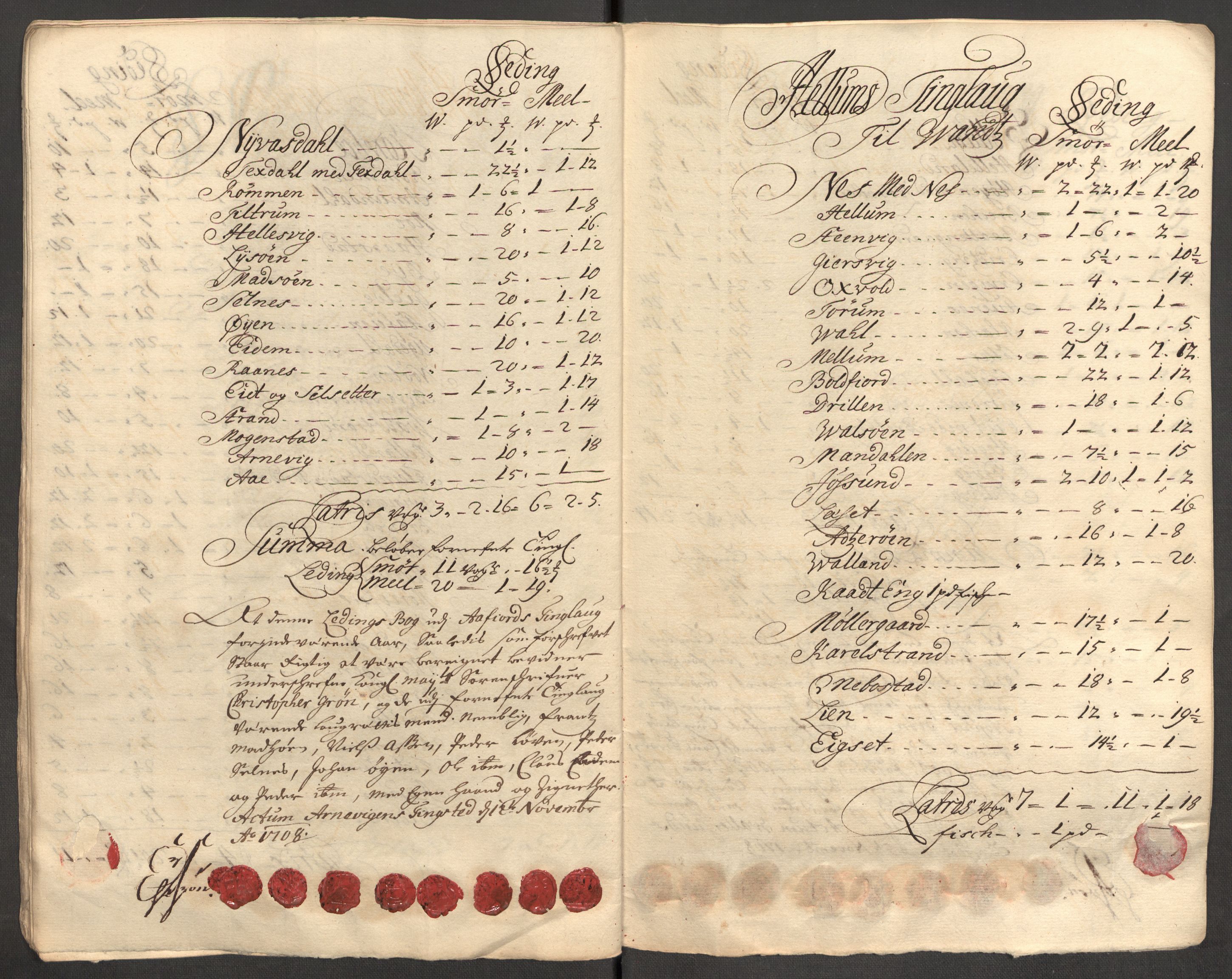 Rentekammeret inntil 1814, Reviderte regnskaper, Fogderegnskap, AV/RA-EA-4092/R57/L3858: Fogderegnskap Fosen, 1708-1709, s. 144