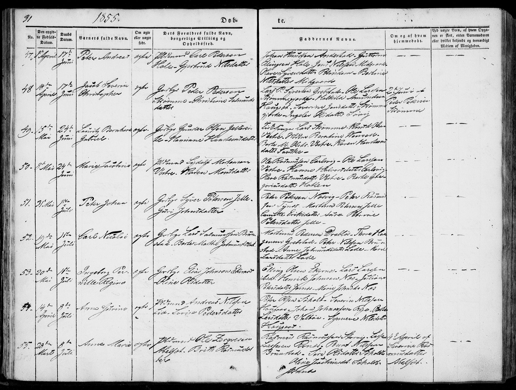 Ministerialprotokoller, klokkerbøker og fødselsregistre - Møre og Romsdal, AV/SAT-A-1454/522/L0313: Ministerialbok nr. 522A08, 1852-1862, s. 31