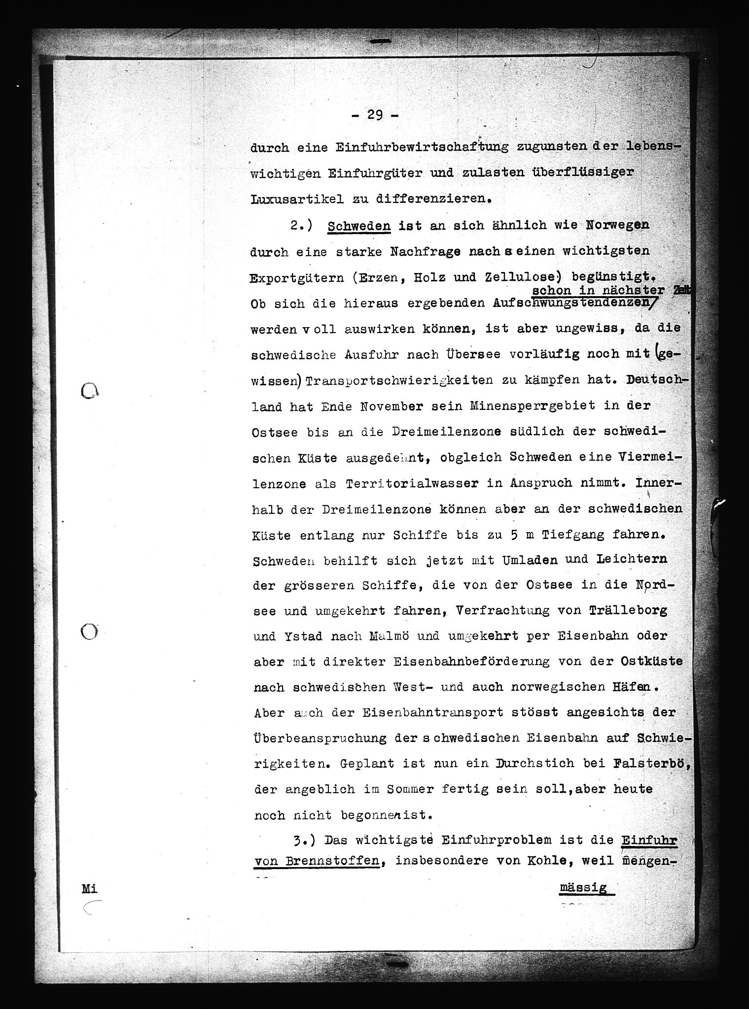 Documents Section, AV/RA-RAFA-2200/V/L0090: Amerikansk mikrofilm "Captured German Documents".
Box No. 952.  FKA jnr. 59/1955., 1940, s. 67