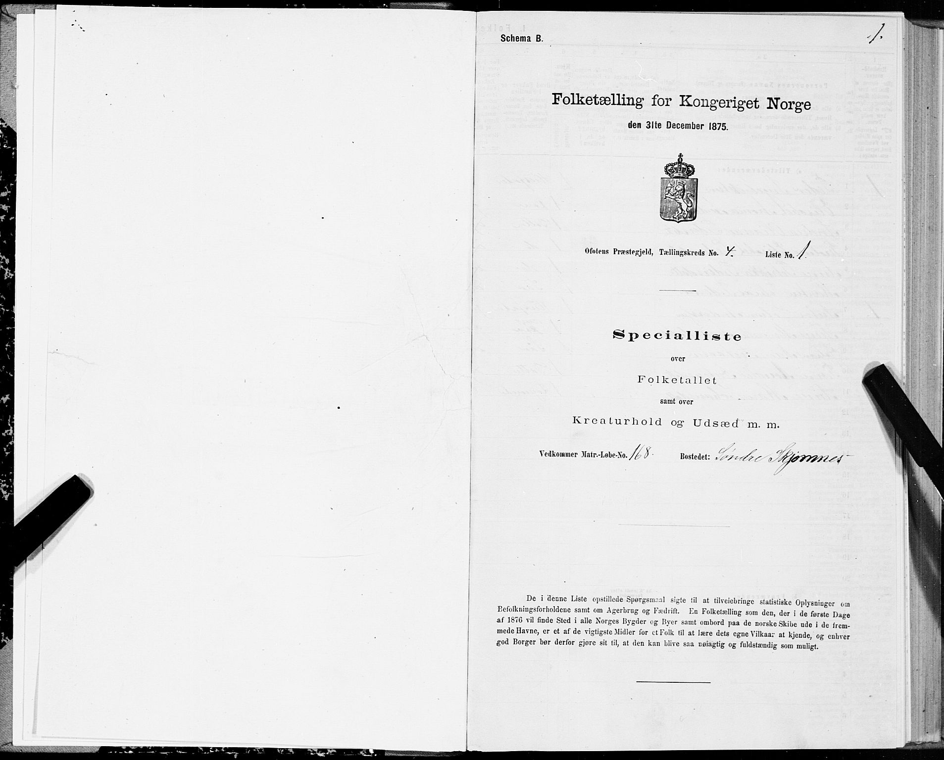 SAT, Folketelling 1875 for 1853P Ofoten prestegjeld, 1875, s. 3001