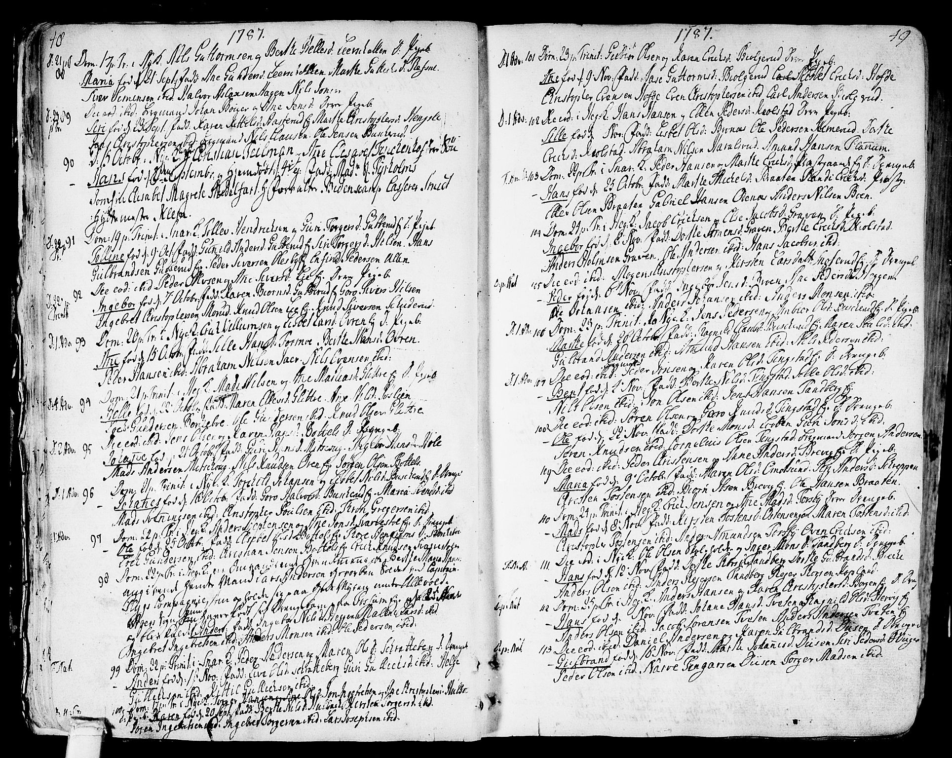 Modum kirkebøker, AV/SAKO-A-234/F/Fa/L0003: Ministerialbok nr. 3, 1783-1819, s. 48-49