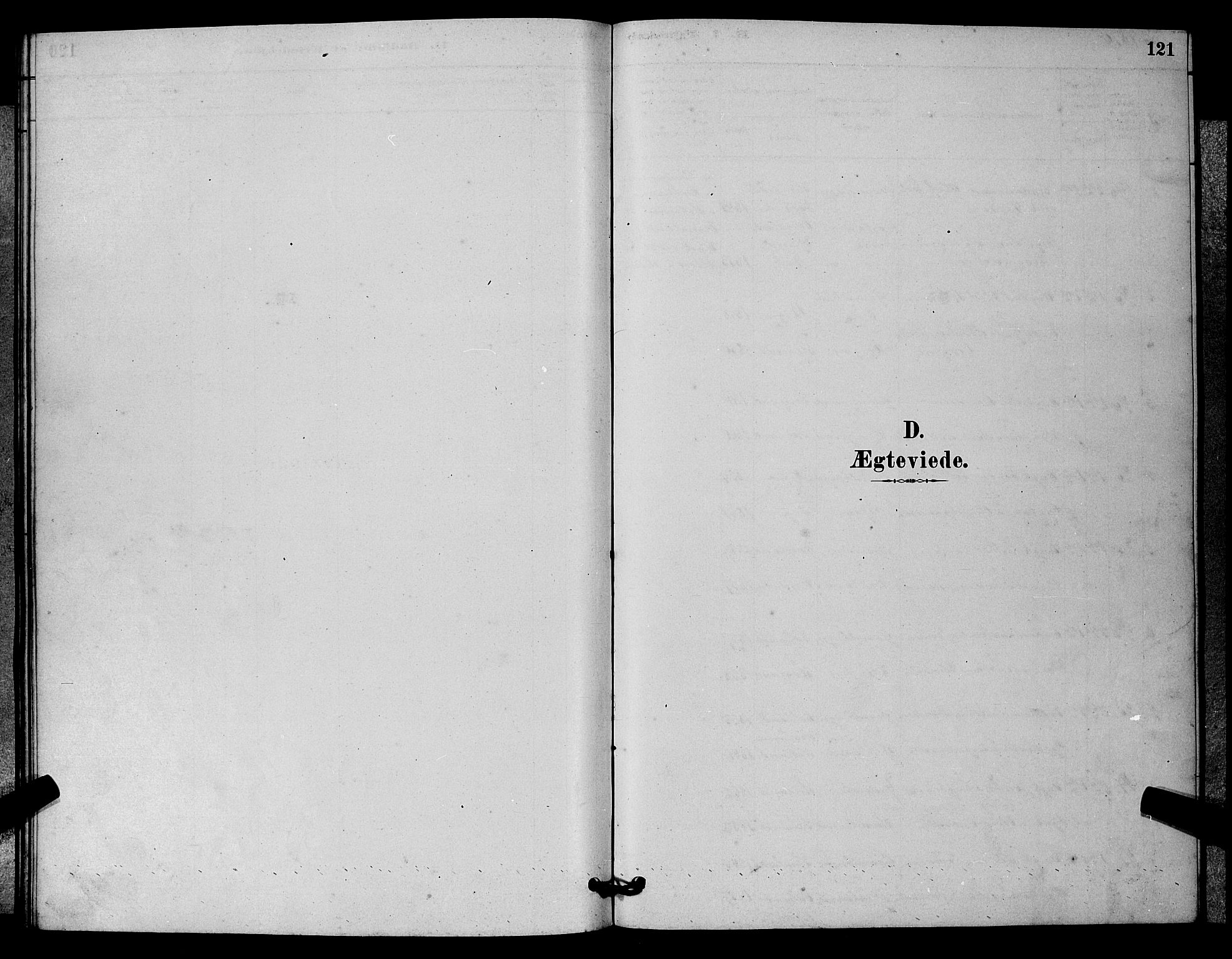 Lye sokneprestkontor, SAST/A-101794/001/30BB/L0006: Klokkerbok nr. B 6, 1879-1888, s. 121