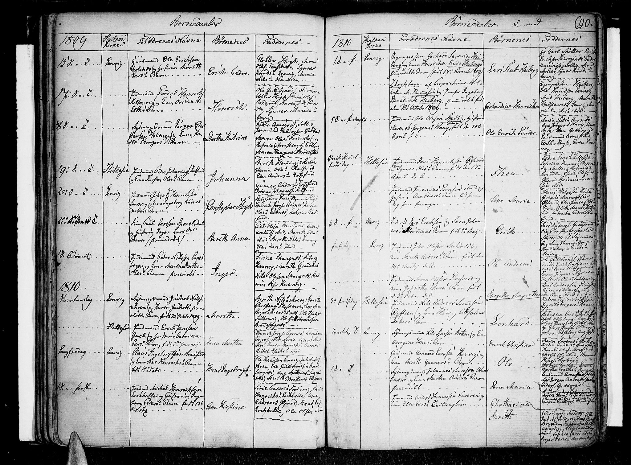 Lenvik sokneprestembete, AV/SATØ-S-1310/H/Ha/Haa/L0002kirke: Ministerialbok nr. 2, 1784-1820, s. 90