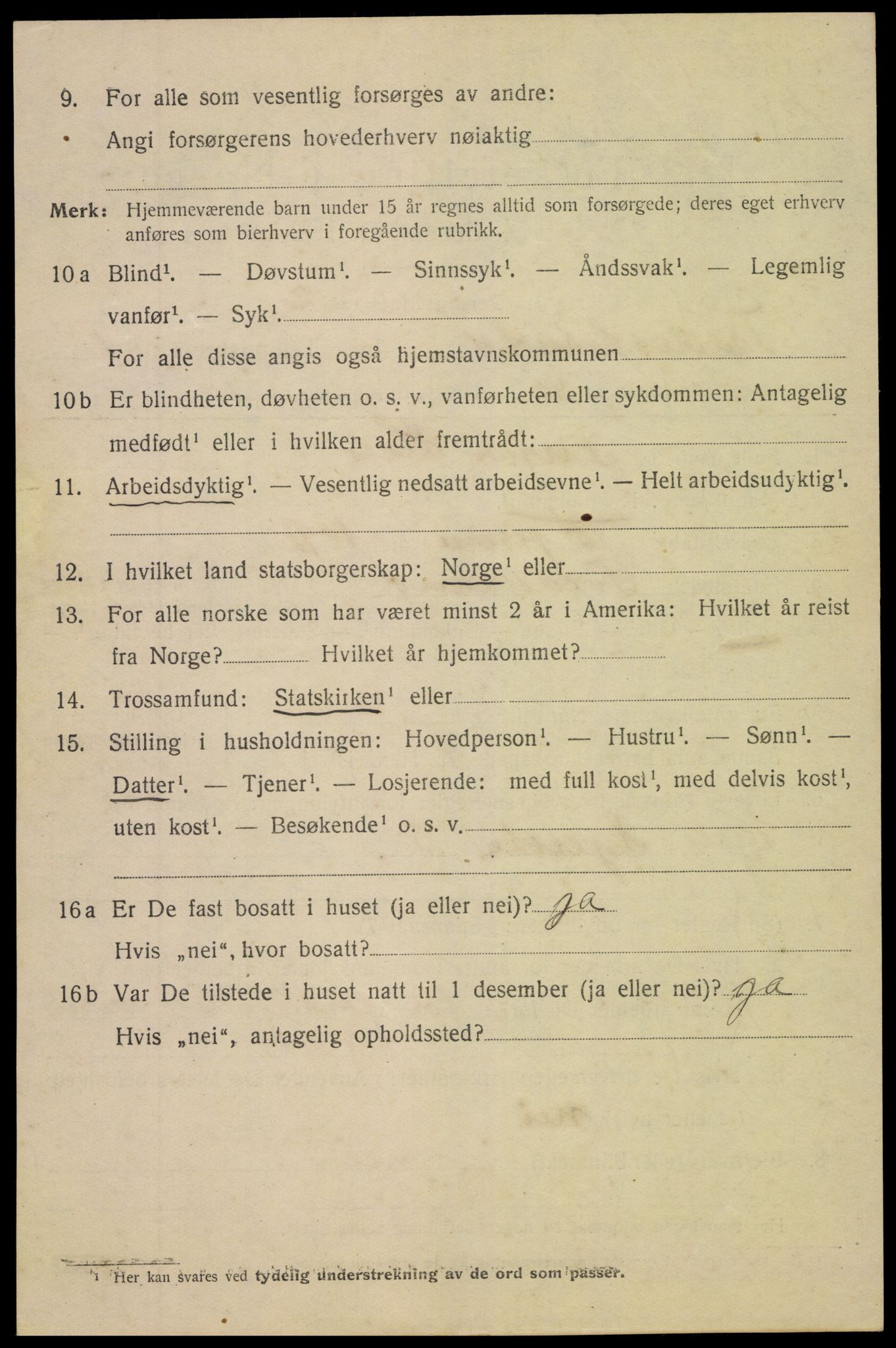 SAK, Folketelling 1920 for 0902 Tvedestrand ladested, 1920, s. 1722