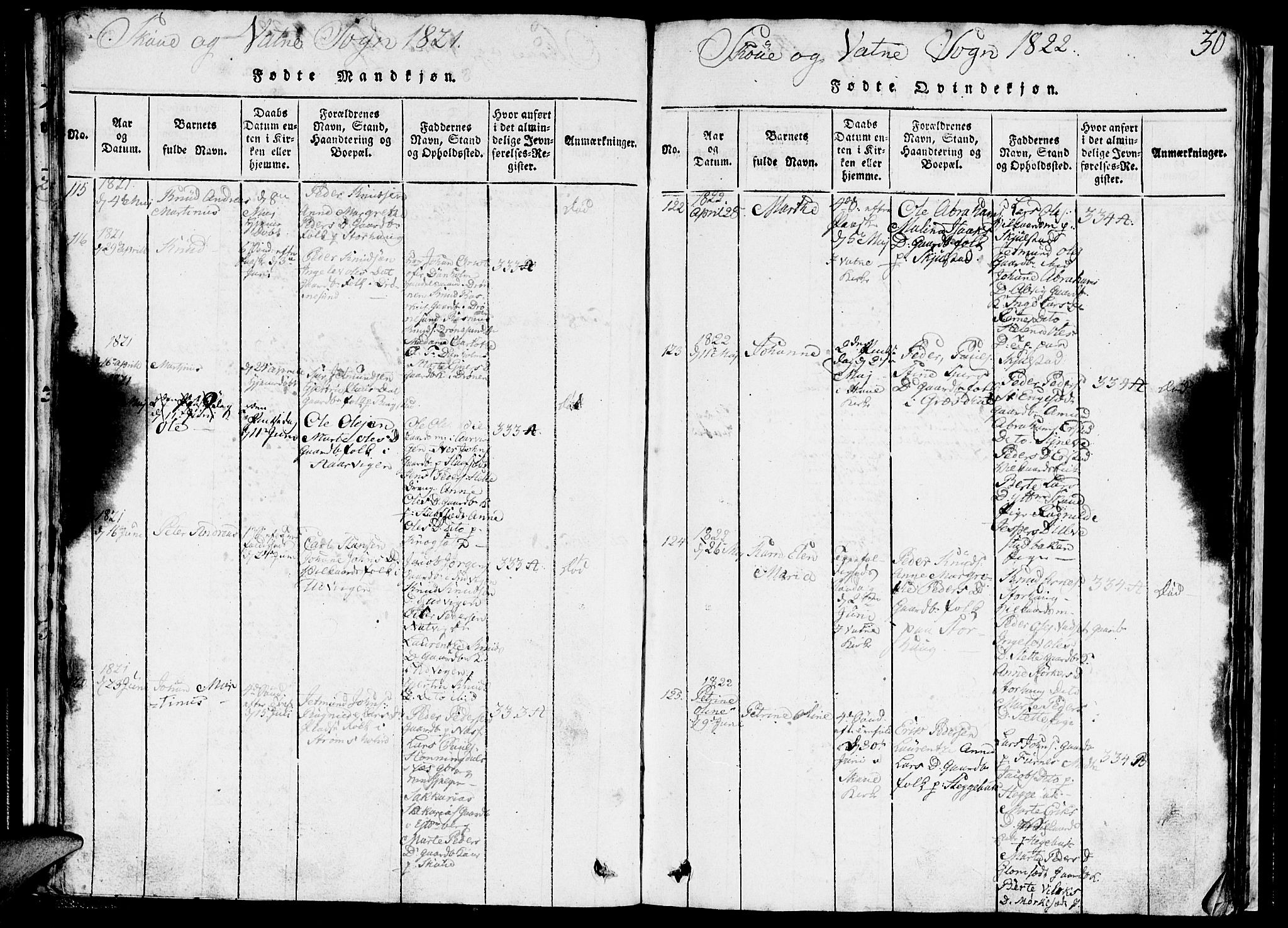 Ministerialprotokoller, klokkerbøker og fødselsregistre - Møre og Romsdal, AV/SAT-A-1454/524/L0360: Klokkerbok nr. 524C01, 1816-1830, s. 30