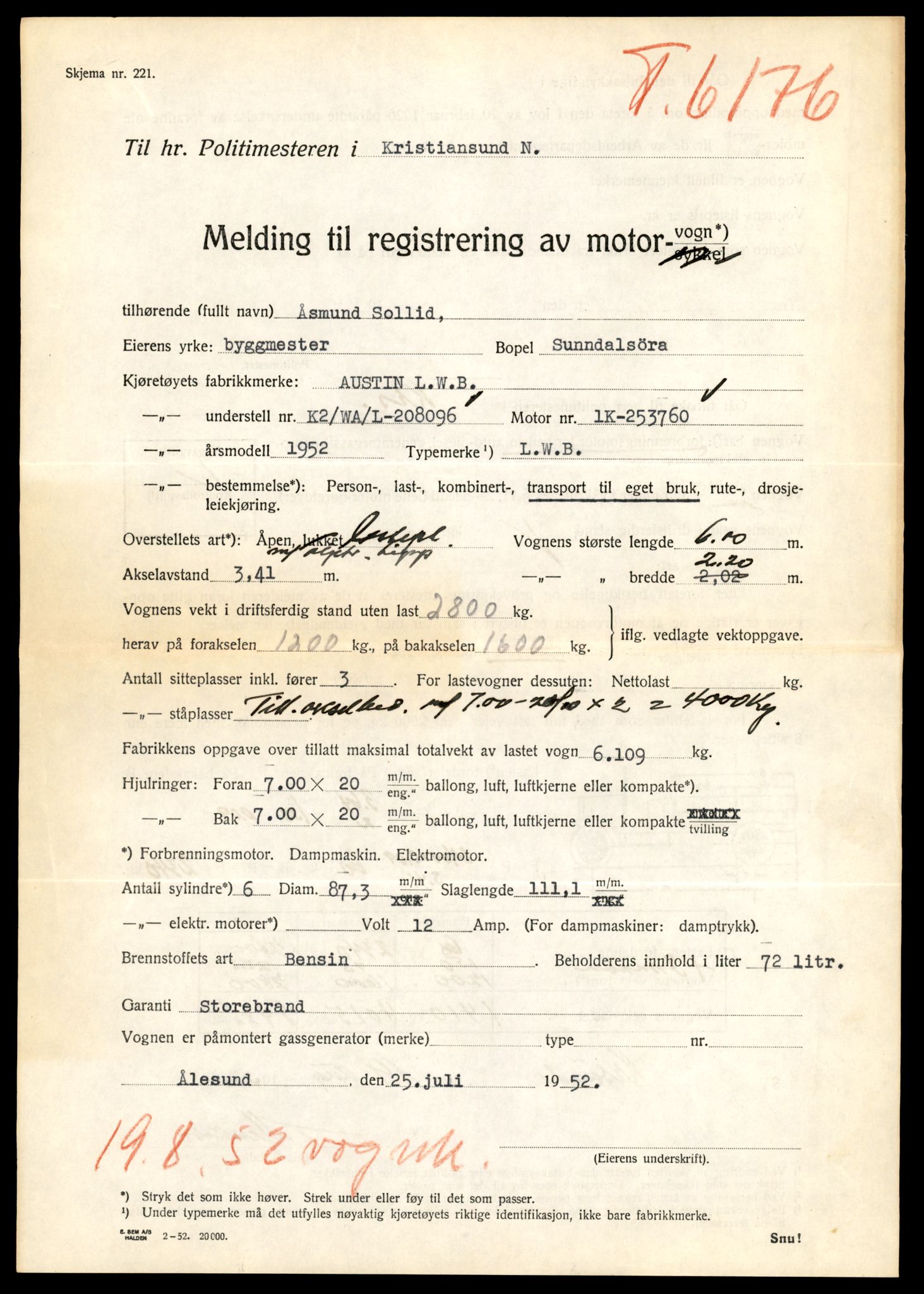 Møre og Romsdal vegkontor - Ålesund trafikkstasjon, AV/SAT-A-4099/F/Fe/L0033: Registreringskort for kjøretøy T 12151 - T 12474, 1927-1998, s. 1061