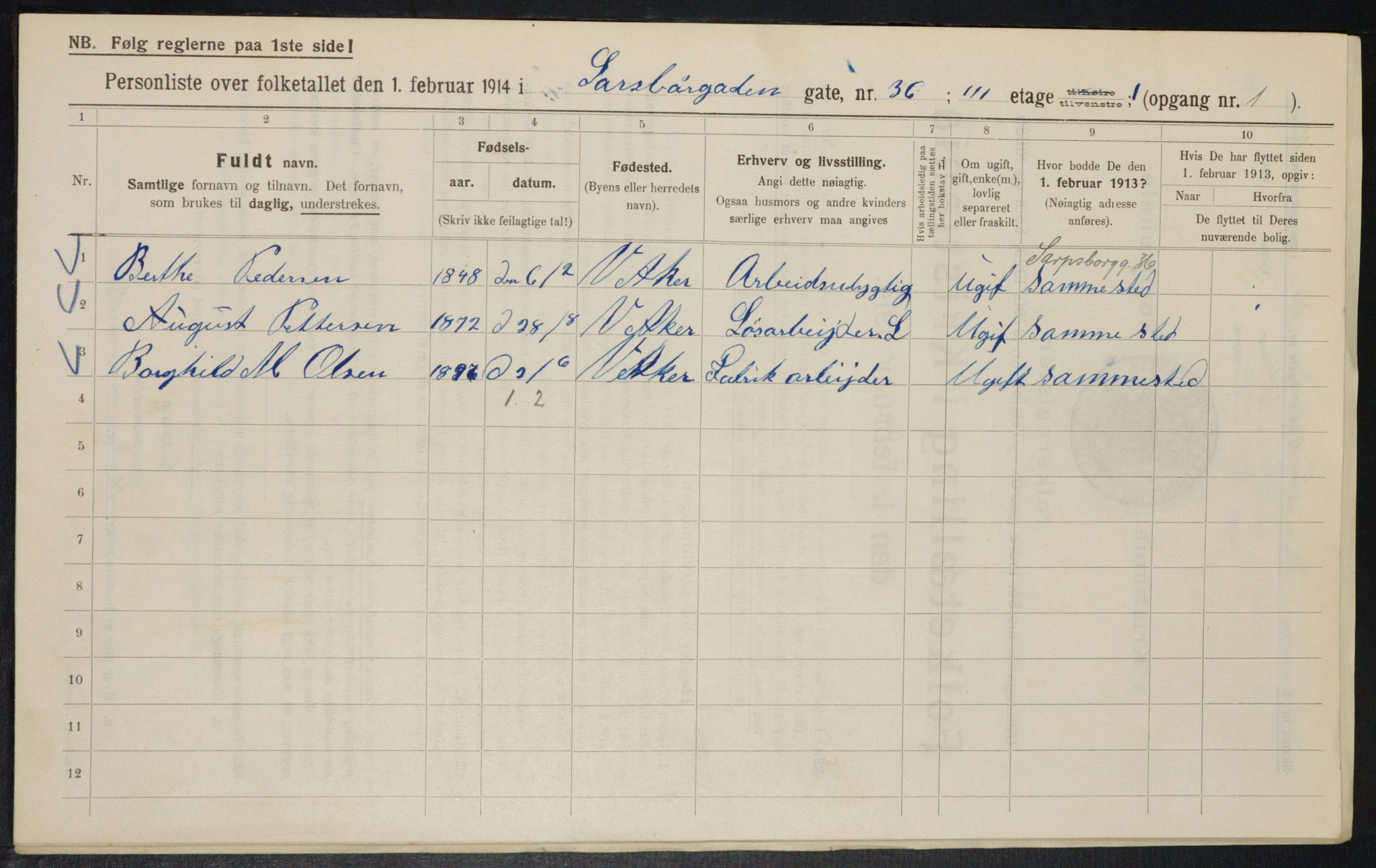 OBA, Kommunal folketelling 1.2.1914 for Kristiania, 1914, s. 89021