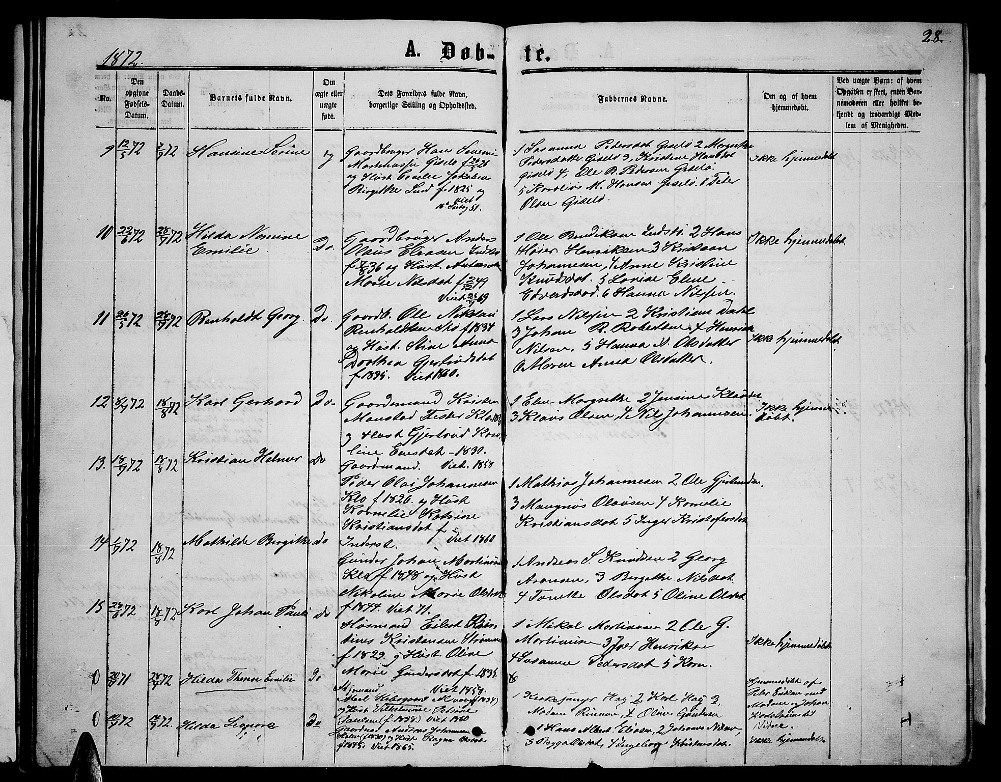 Ministerialprotokoller, klokkerbøker og fødselsregistre - Nordland, SAT/A-1459/894/L1358: Klokkerbok nr. 894C01, 1864-1877, s. 28