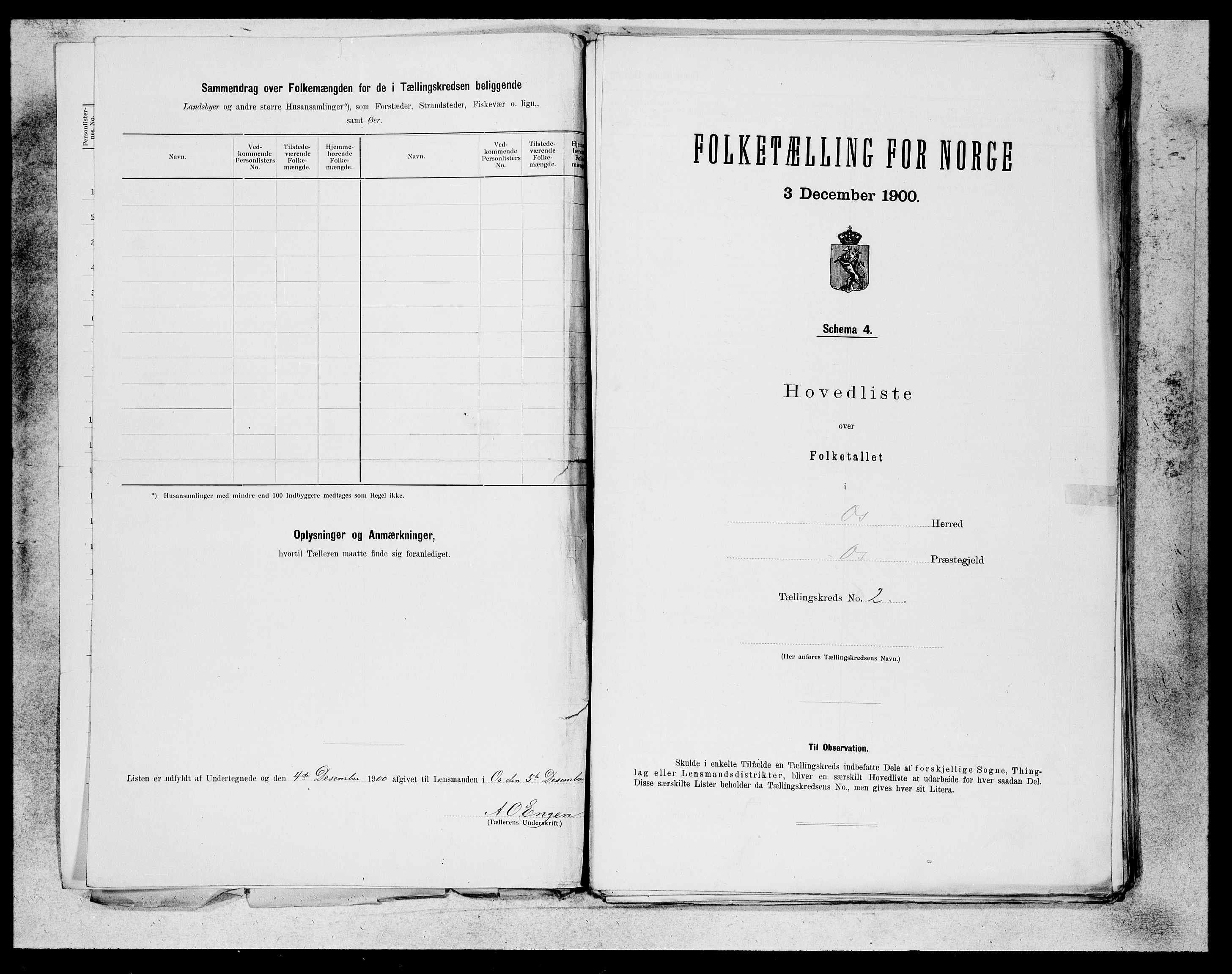 SAB, Folketelling 1900 for 1243 Os herred, 1900, s. 3