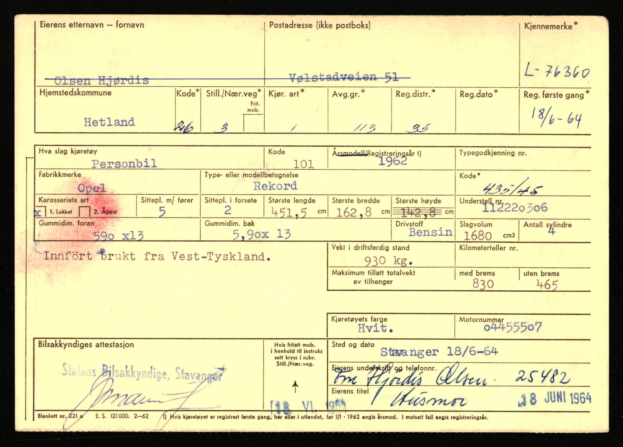 Stavanger trafikkstasjon, AV/SAST-A-101942/0/F/L0068: L-75000 - L-76799, 1930-1971, s. 1669