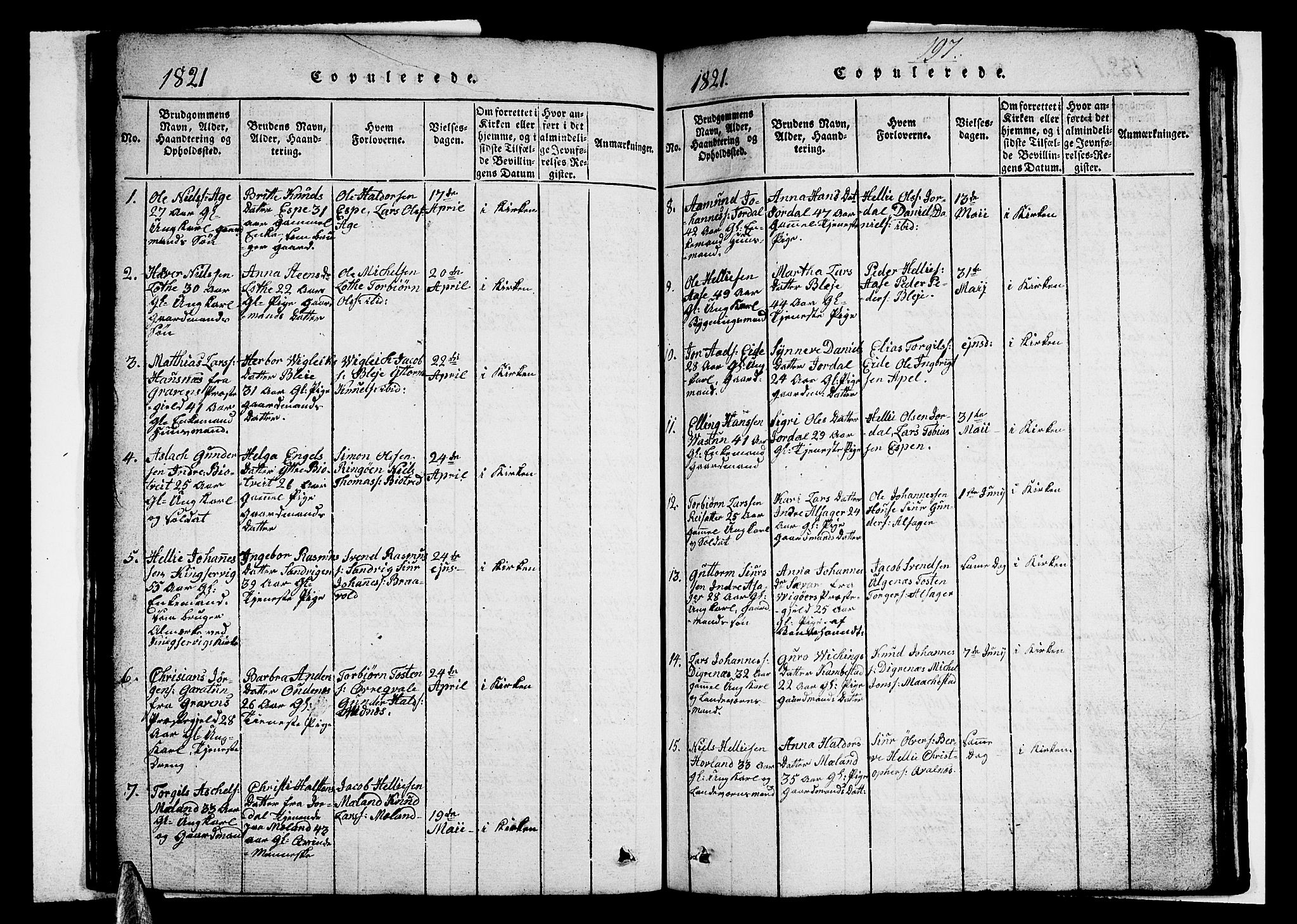 Ullensvang sokneprestembete, AV/SAB-A-78701/H/Hab: Klokkerbok nr. A 3, 1817-1825, s. 197