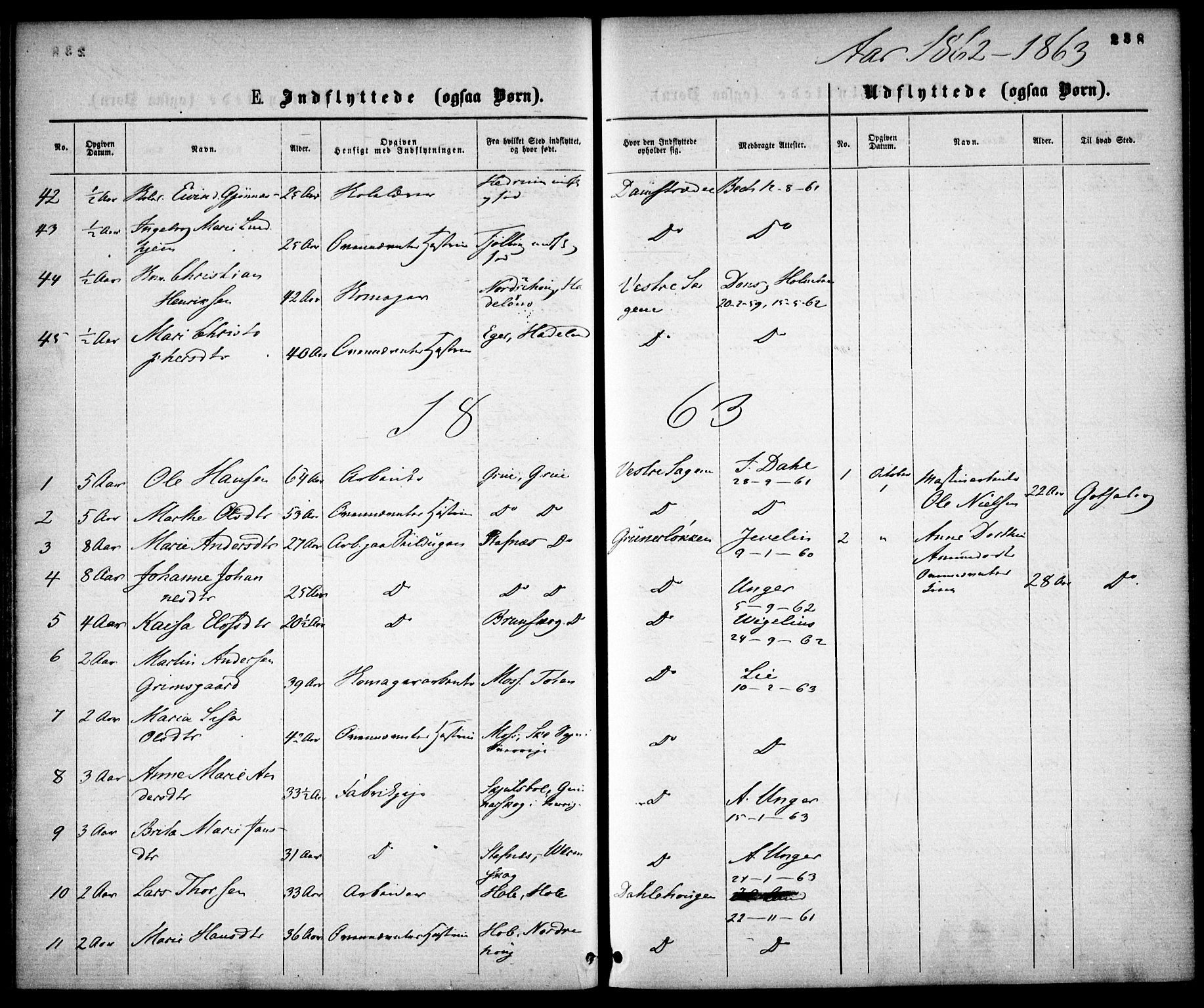 Gamle Aker prestekontor Kirkebøker, SAO/A-10617a/F/L0001: Ministerialbok nr. 1, 1861-1865, s. 238