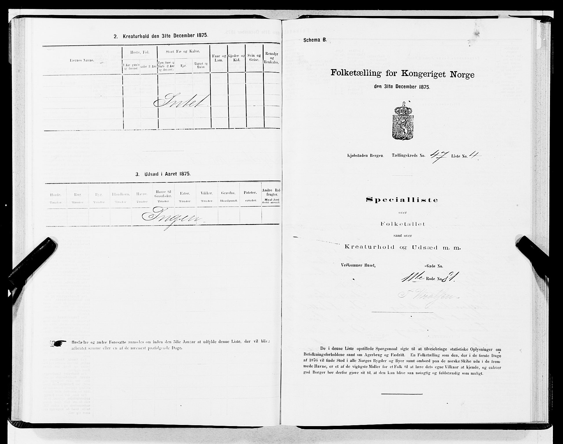 SAB, Folketelling 1875 for 1301 Bergen kjøpstad, 1875, s. 2443