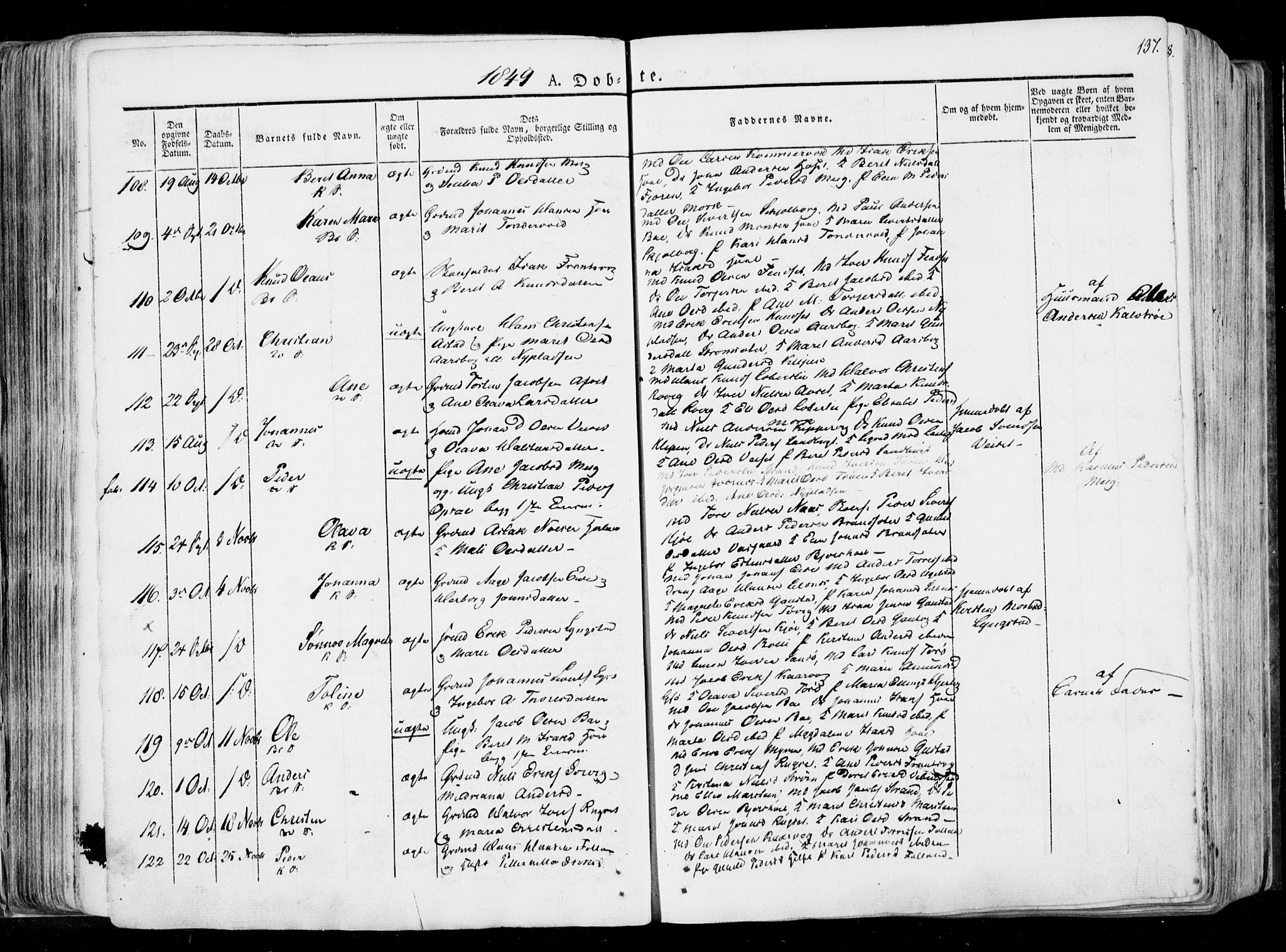 Ministerialprotokoller, klokkerbøker og fødselsregistre - Møre og Romsdal, AV/SAT-A-1454/568/L0803: Ministerialbok nr. 568A10, 1830-1853, s. 137